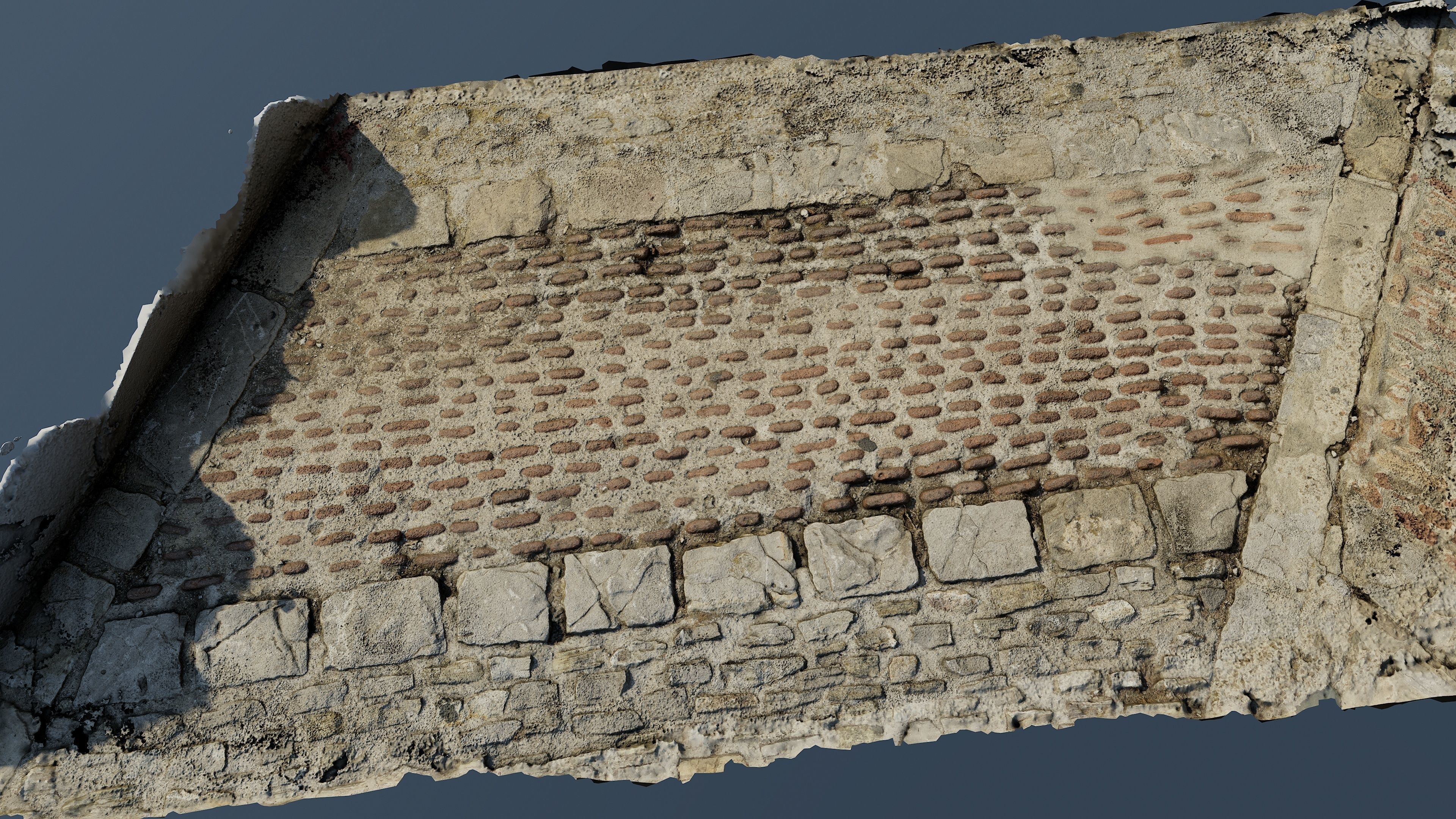 scanminicobble01 close up of cobblestone street 3D model_1