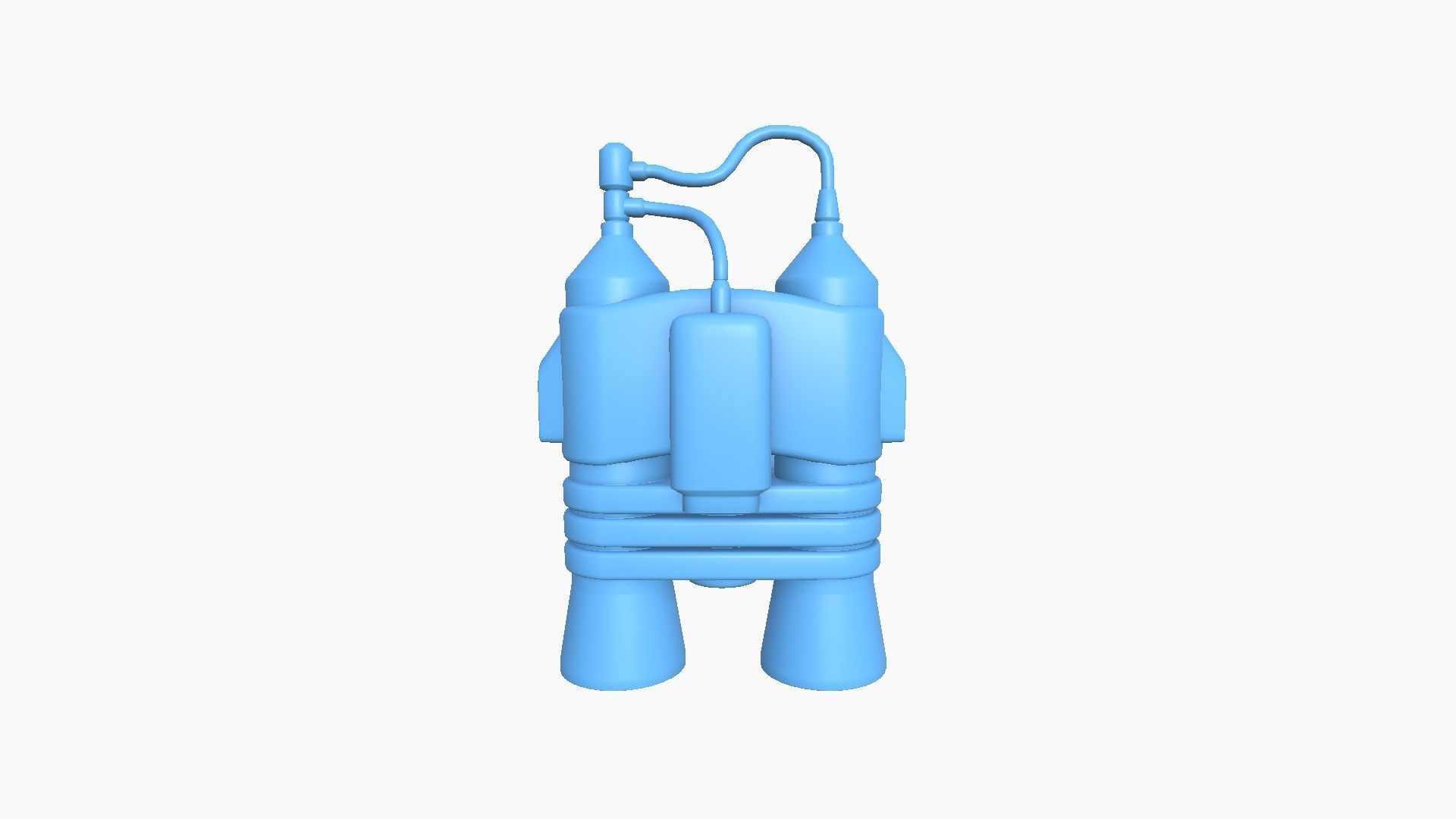 Jetpack E09 Green Metal - SciFi Character Design Low-poly 3D model_11