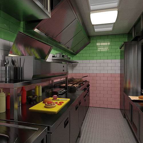 Food Truck Fiat Ducato 3D model 7