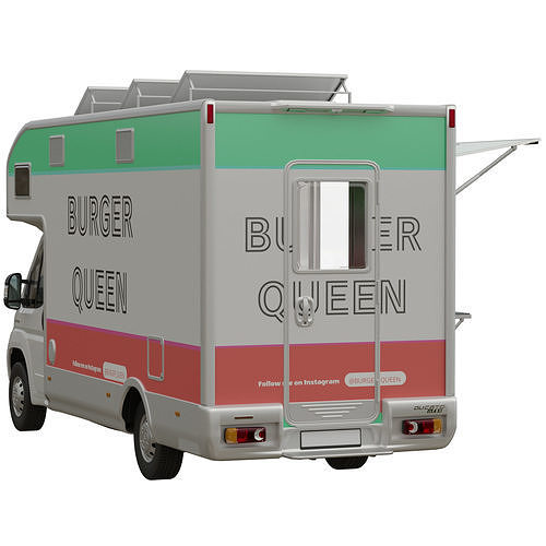 Food Truck Fiat Ducato 3D model 3