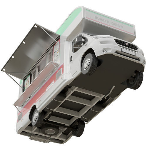 Food Truck Fiat Ducato 3D model 5