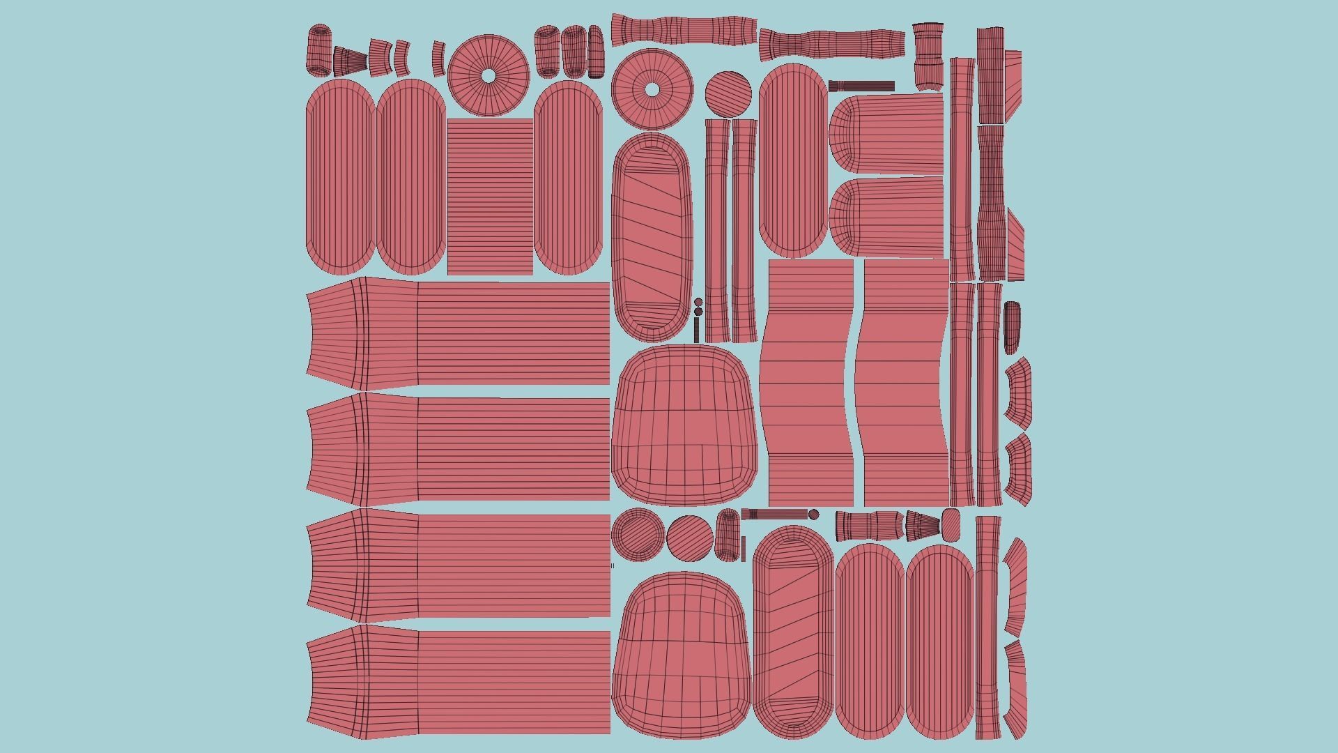 Jetpack E10 Blue Bronze - SciFi Character Design Low-poly 3D model_13