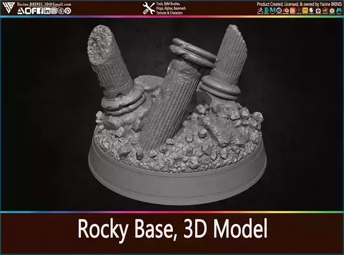 Rocky Base 3D Model