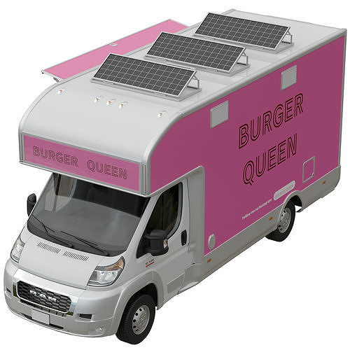 Food Truck RAM PROMASTER 3D model 2