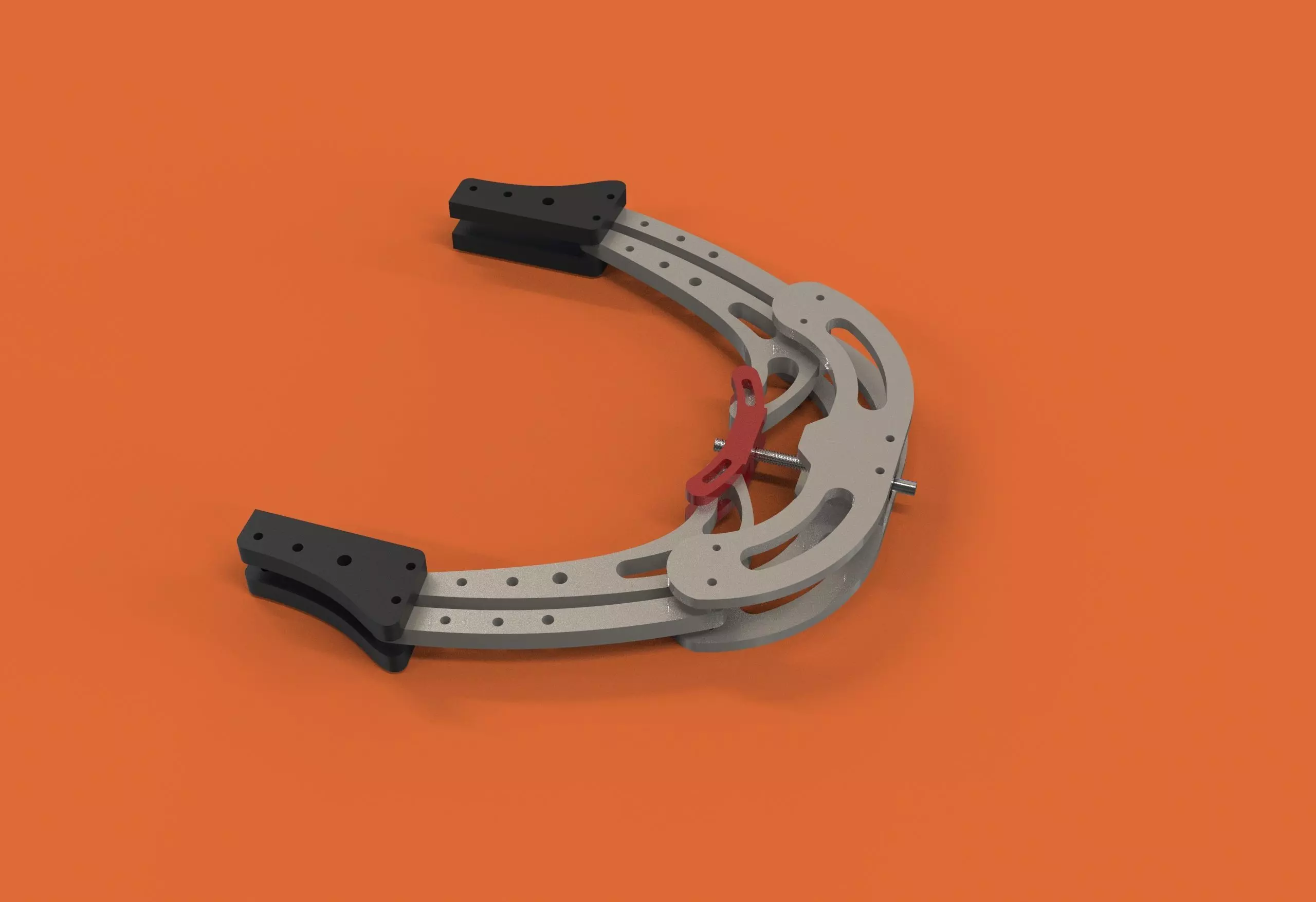Mechanical Robotic gripper arm 2 finger with linear screw drive 3D print model_0
