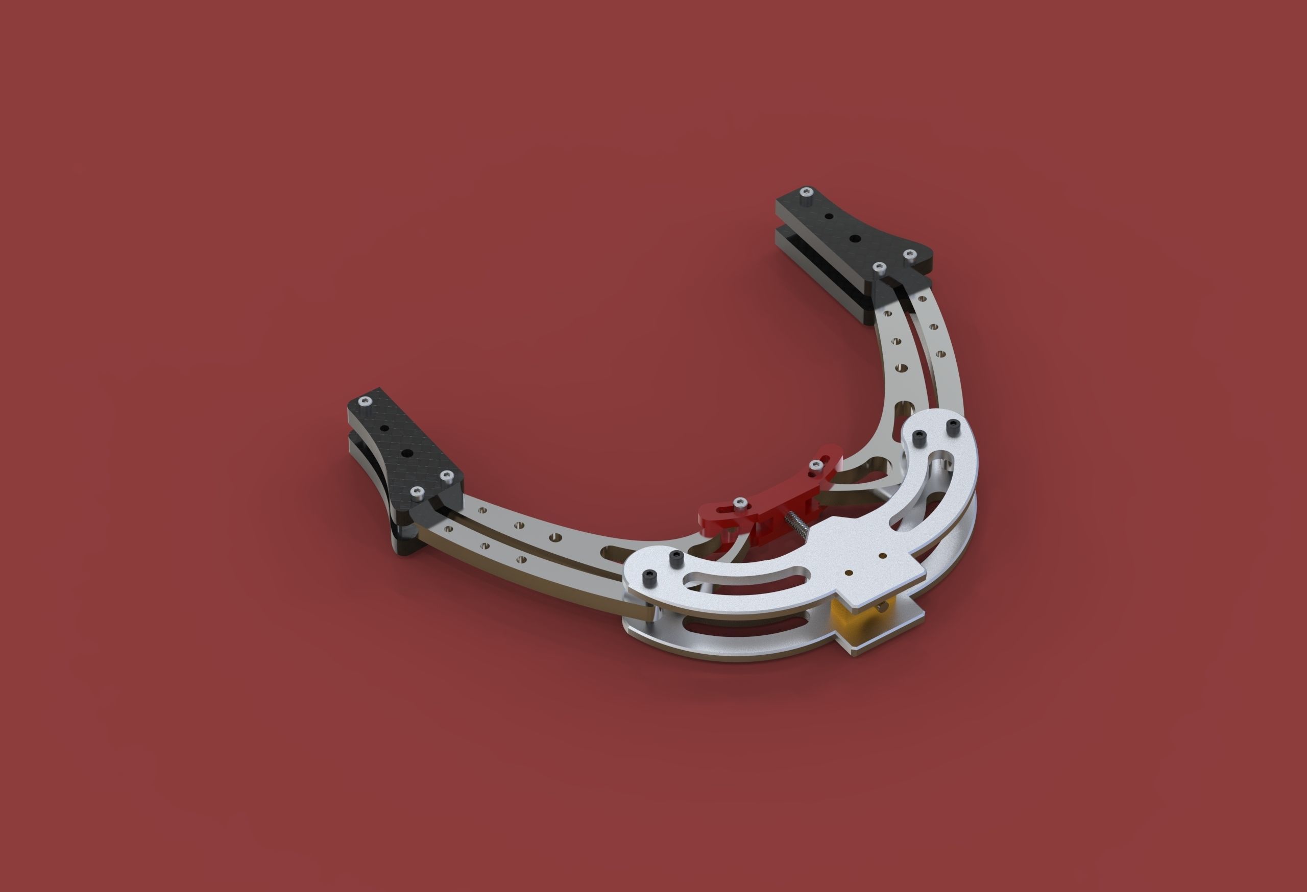 Mechanical Robotic gripper arm 2 finger with linear screw drive 3D print model_12