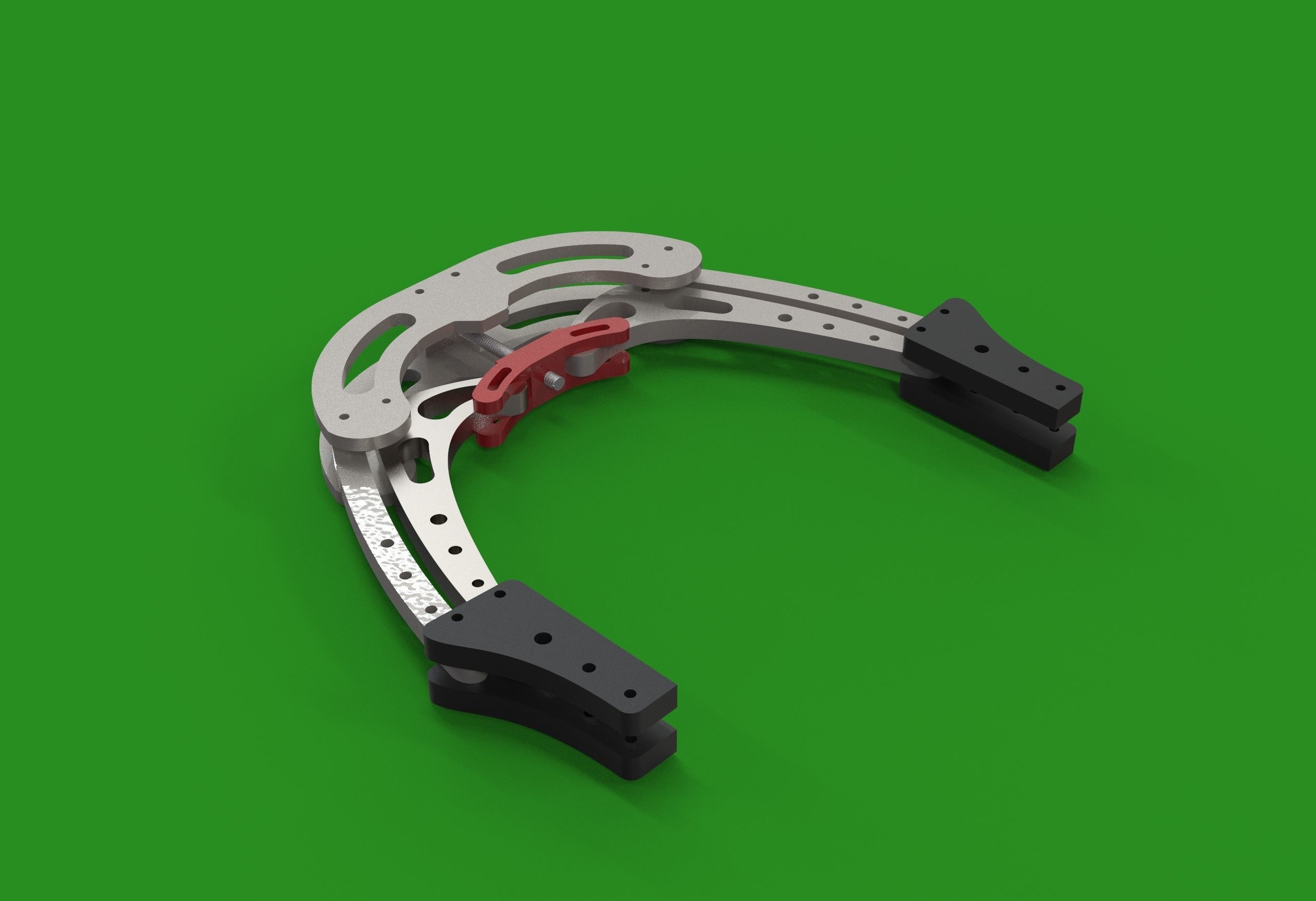 Mechanical Robotic gripper arm 2 finger with linear screw drive 3D print model_9