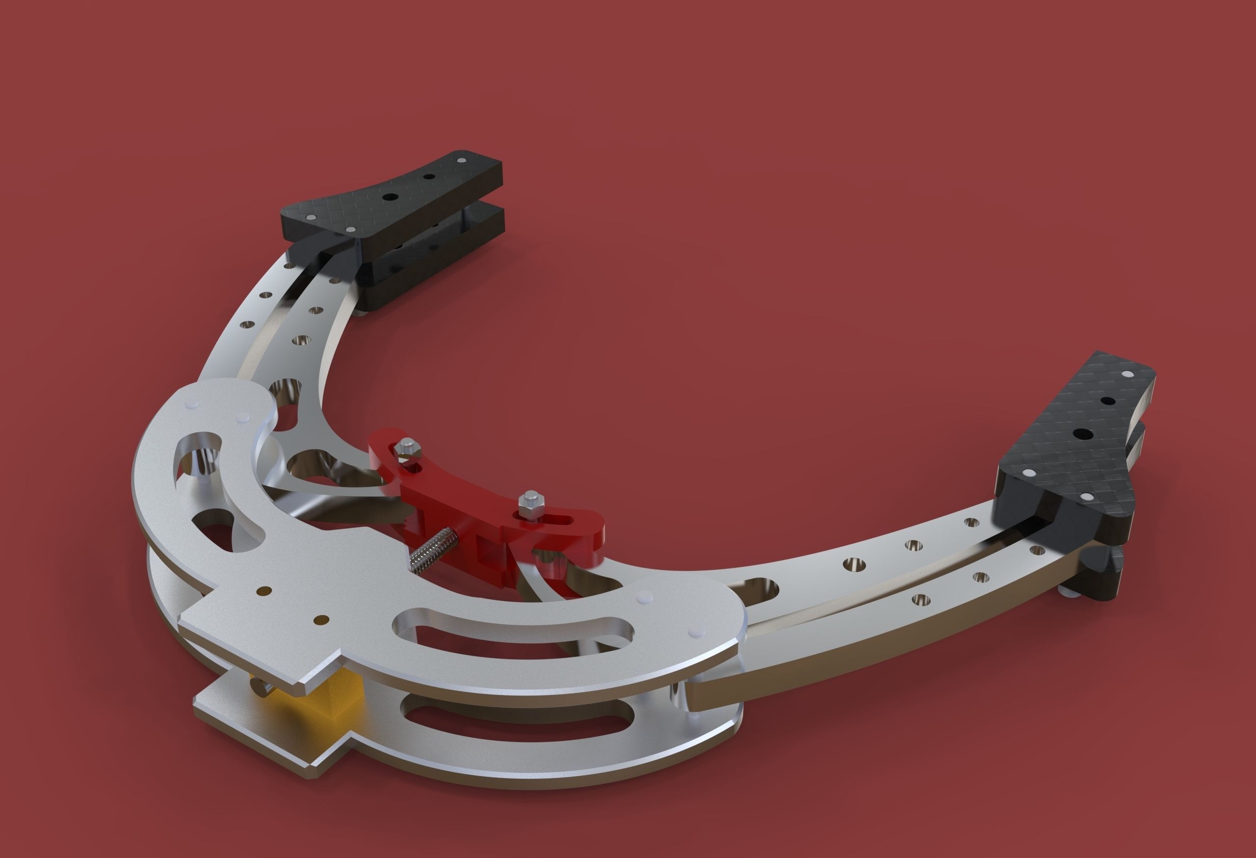 Mechanical Robotic gripper arm 2 finger with linear screw drive 3D print model_16