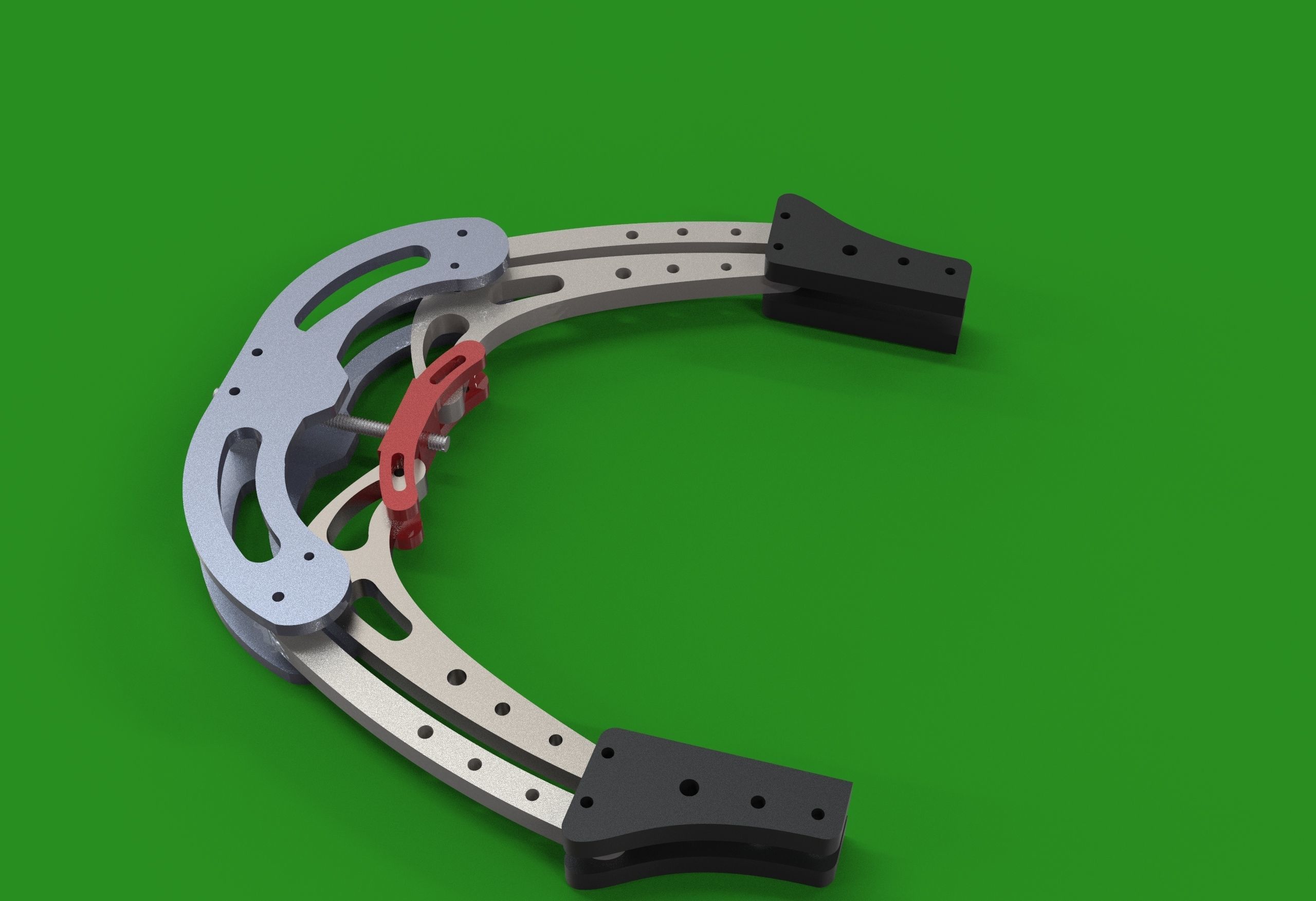 Mechanical Robotic gripper arm 2 finger with linear screw drive 3D print model_7