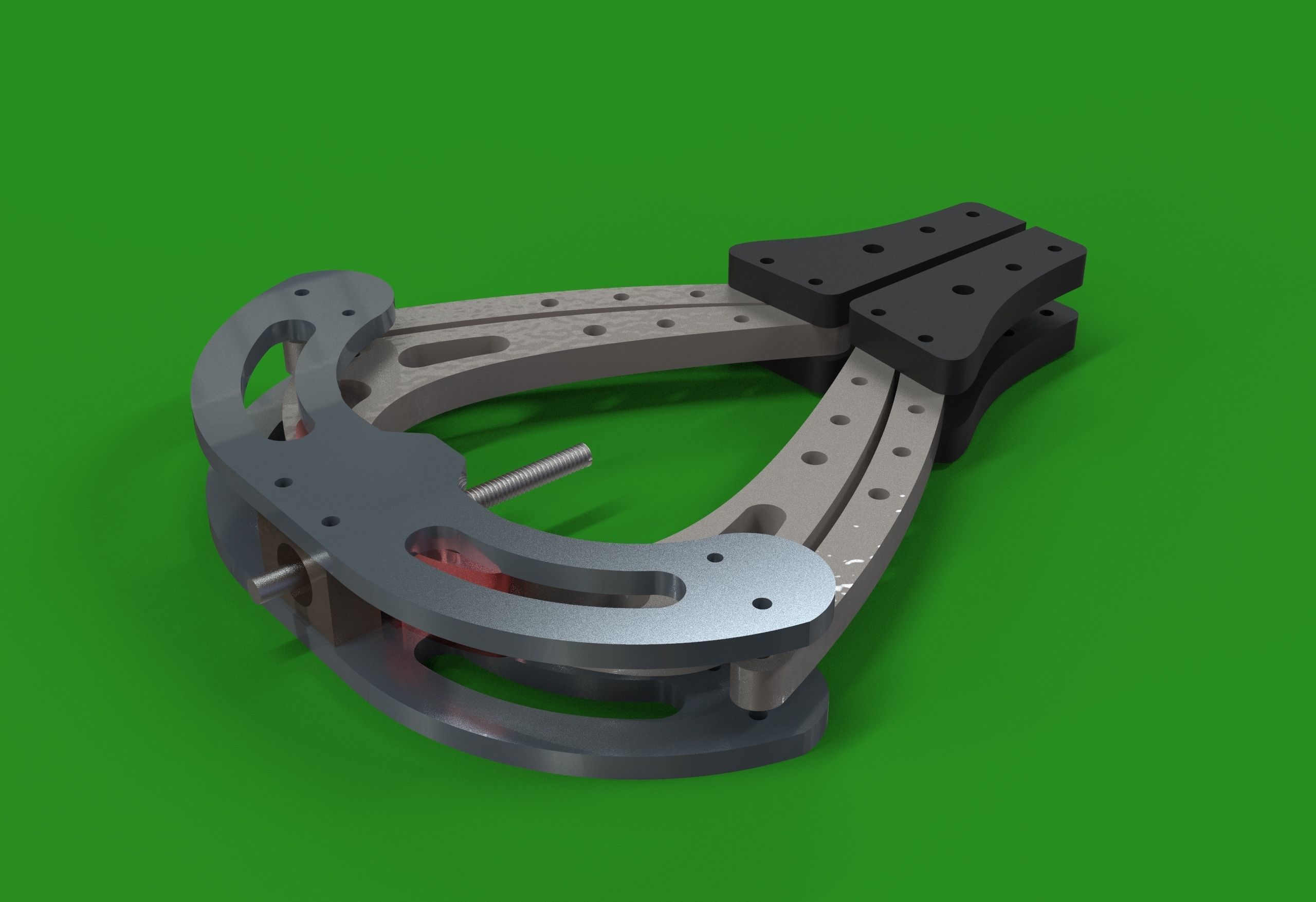 Mechanical Robotic gripper arm 2 finger with linear screw drive 3D print model_5
