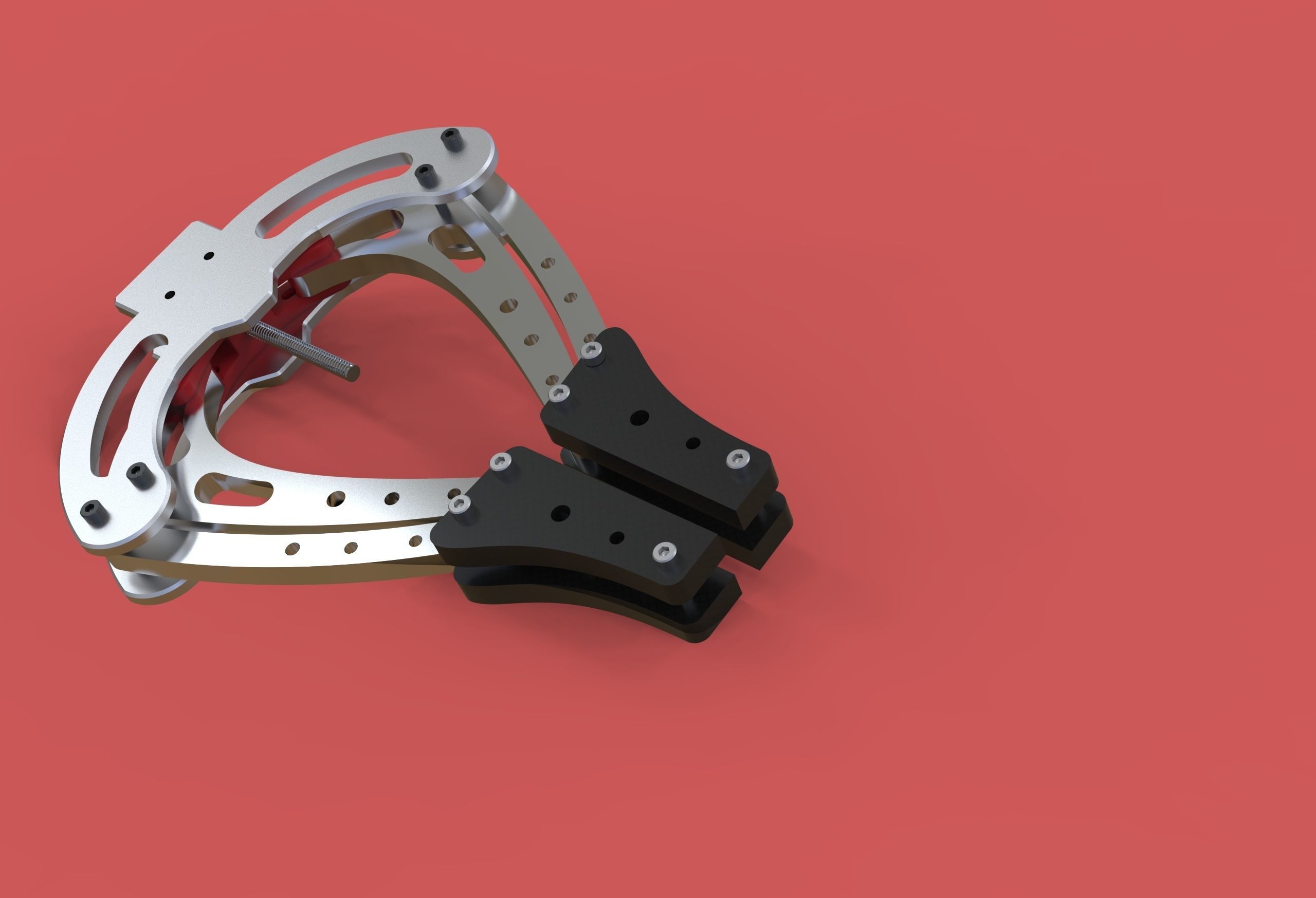 Mechanical Robotic gripper arm 2 finger with linear screw drive 3D print model_15
