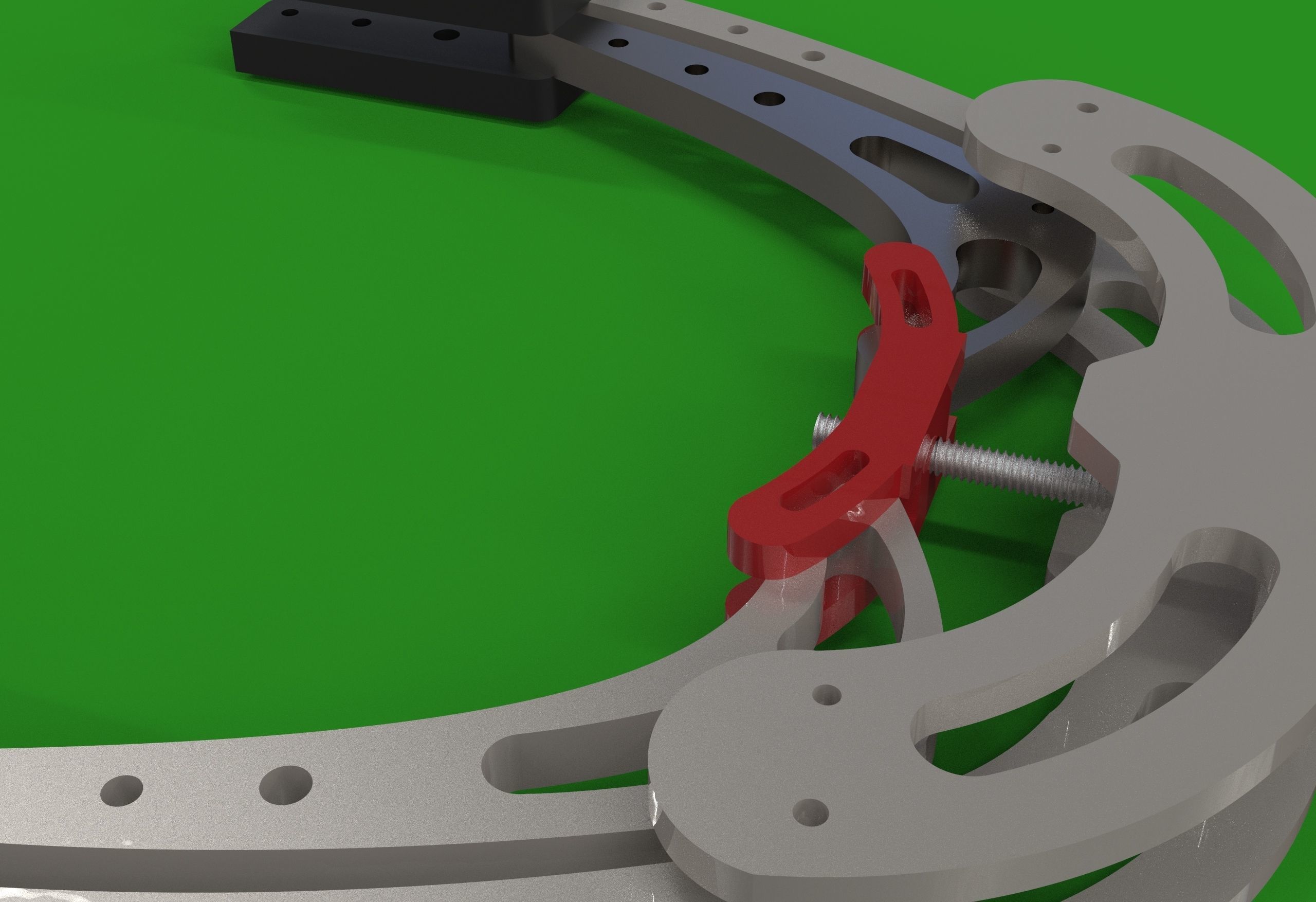 Mechanical Robotic gripper arm 2 finger with linear screw drive 3D print model_11