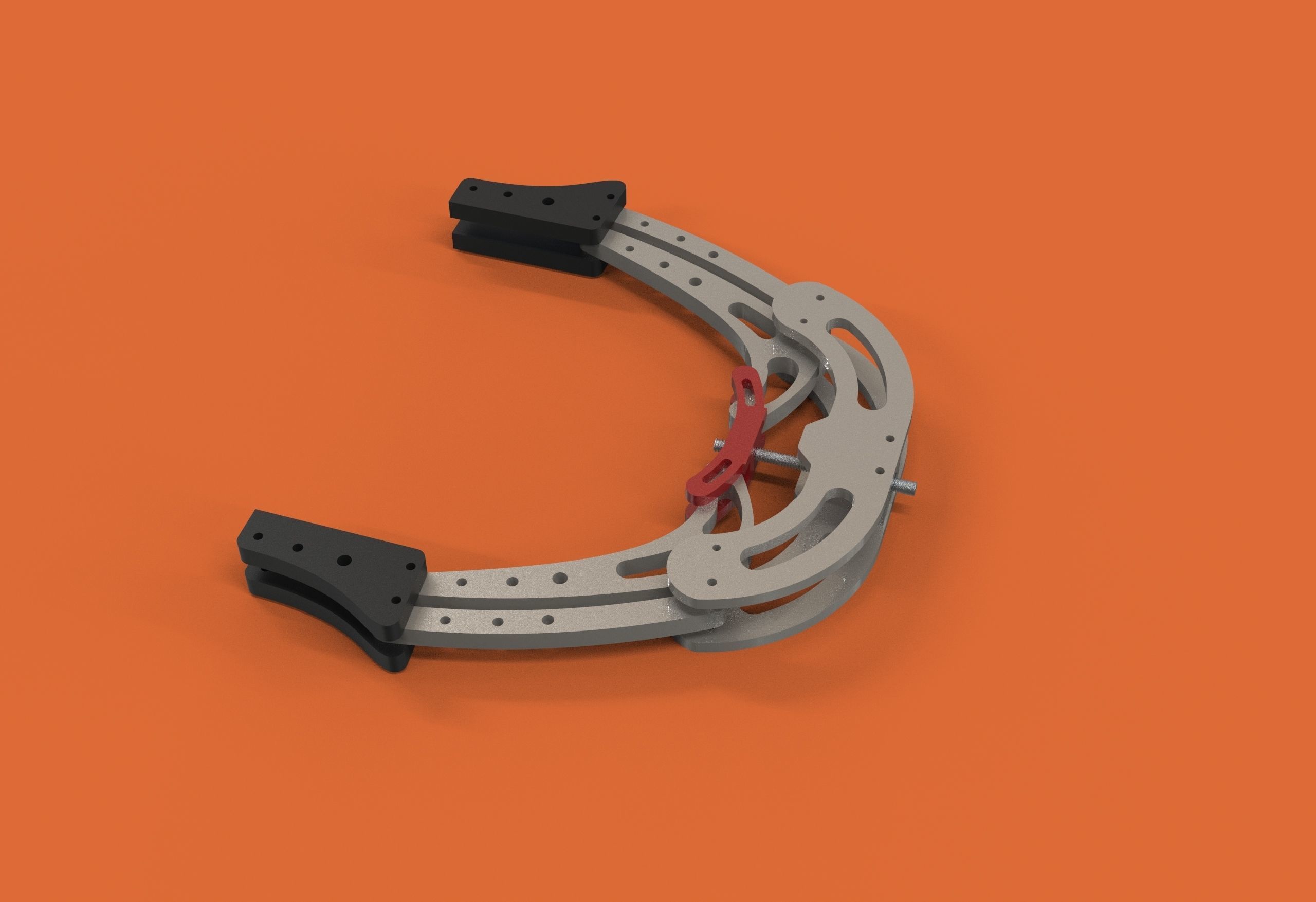 Mechanical Robotic gripper arm 2 finger with linear screw drive 3D print model_3