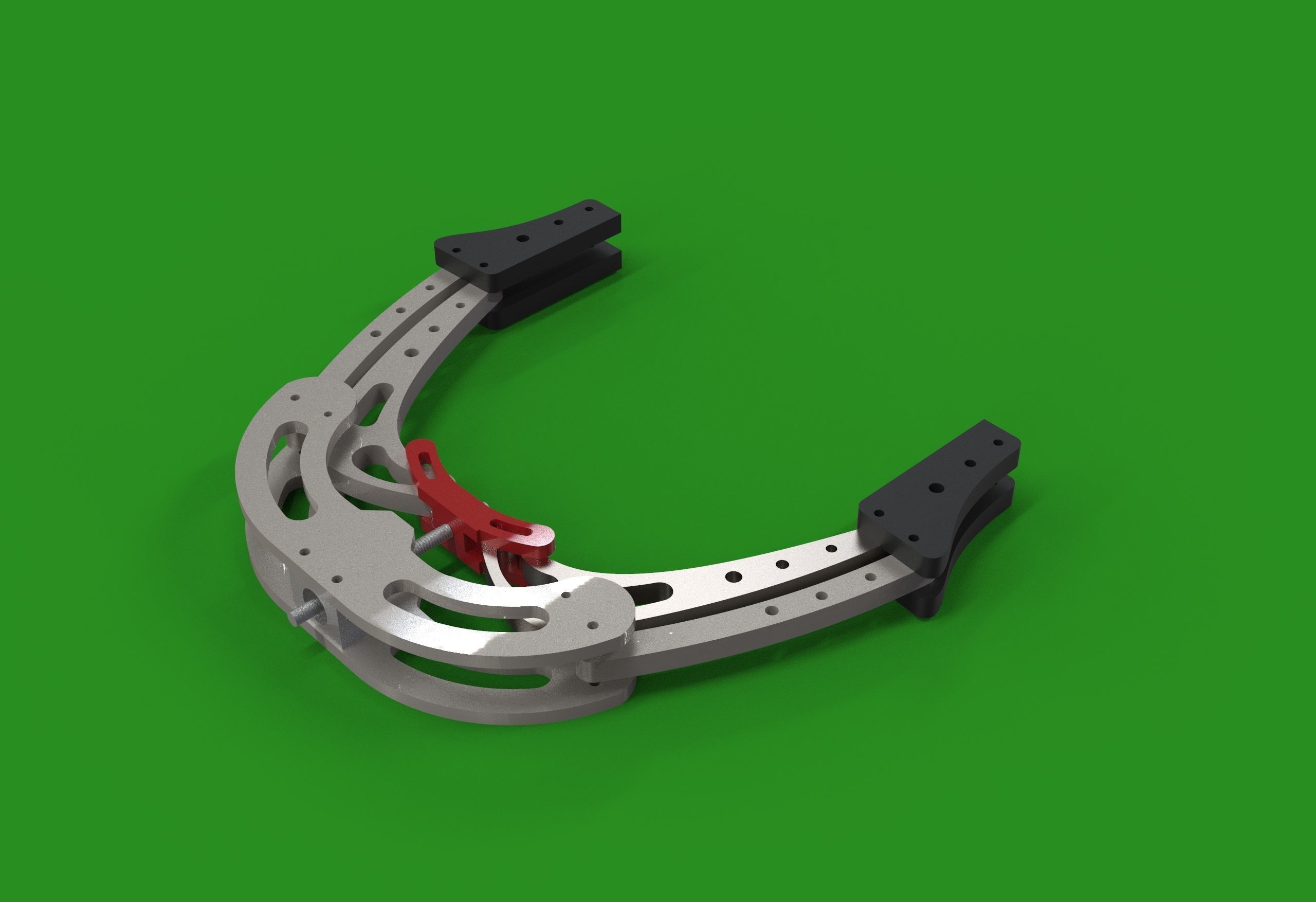 Mechanical Robotic gripper arm 2 finger with linear screw drive 3D print model_8