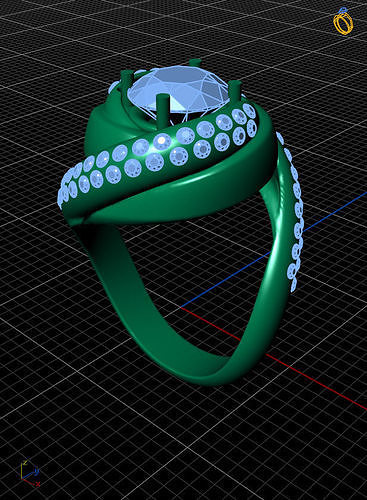 Diamond ring 3D print model