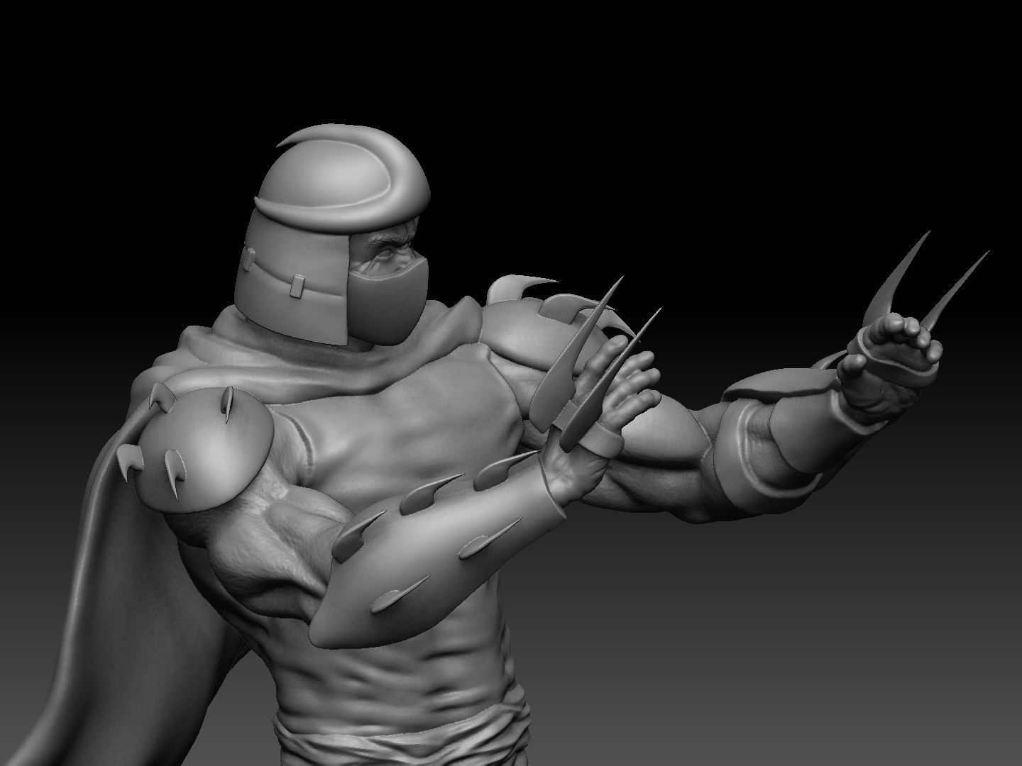 Shredder TMNT 1987 STL for 3d print 3D print model_8