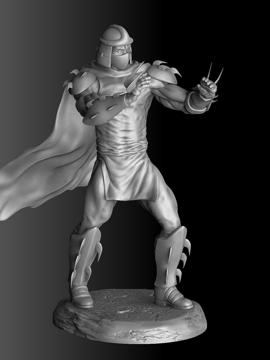 Shredder TMNT 1987 STL for 3d print 3D print model_18