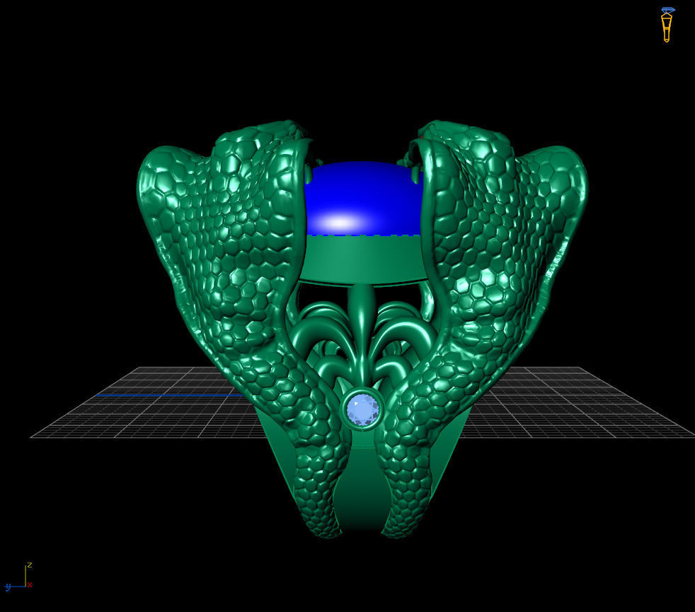 Ring snake cobra - 3dm 3D print model_6