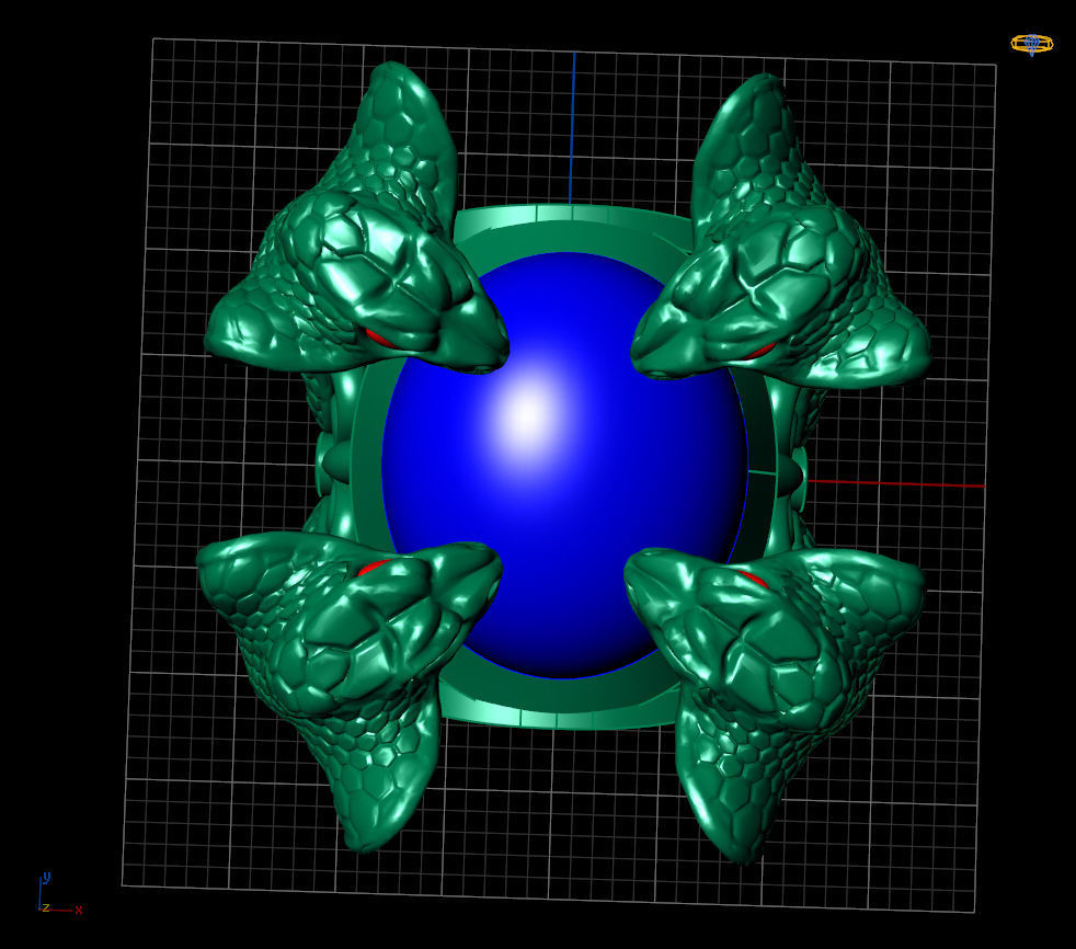 Ring snake cobra - 3dm 3D print model_5