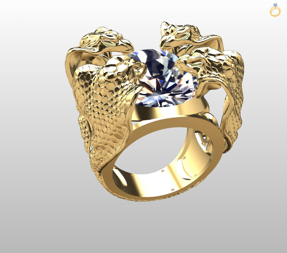 Ring snake cobra - 3dm 3D print model_4