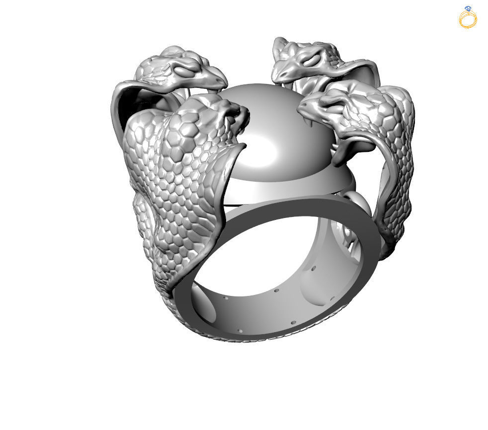 Ring snake cobra - 3dm 3D print model_1