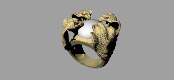Ring snake cobra - 3dm 3D print model_7