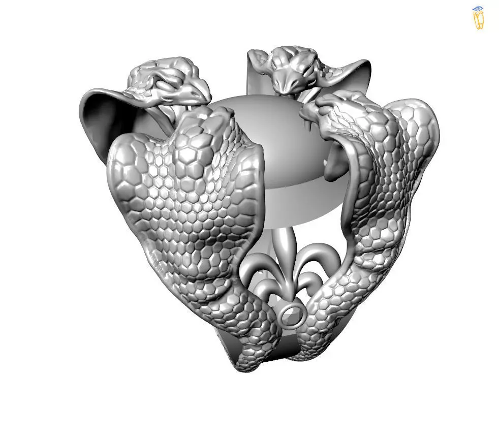 Ring snake cobra - 3dm 3D print model_0