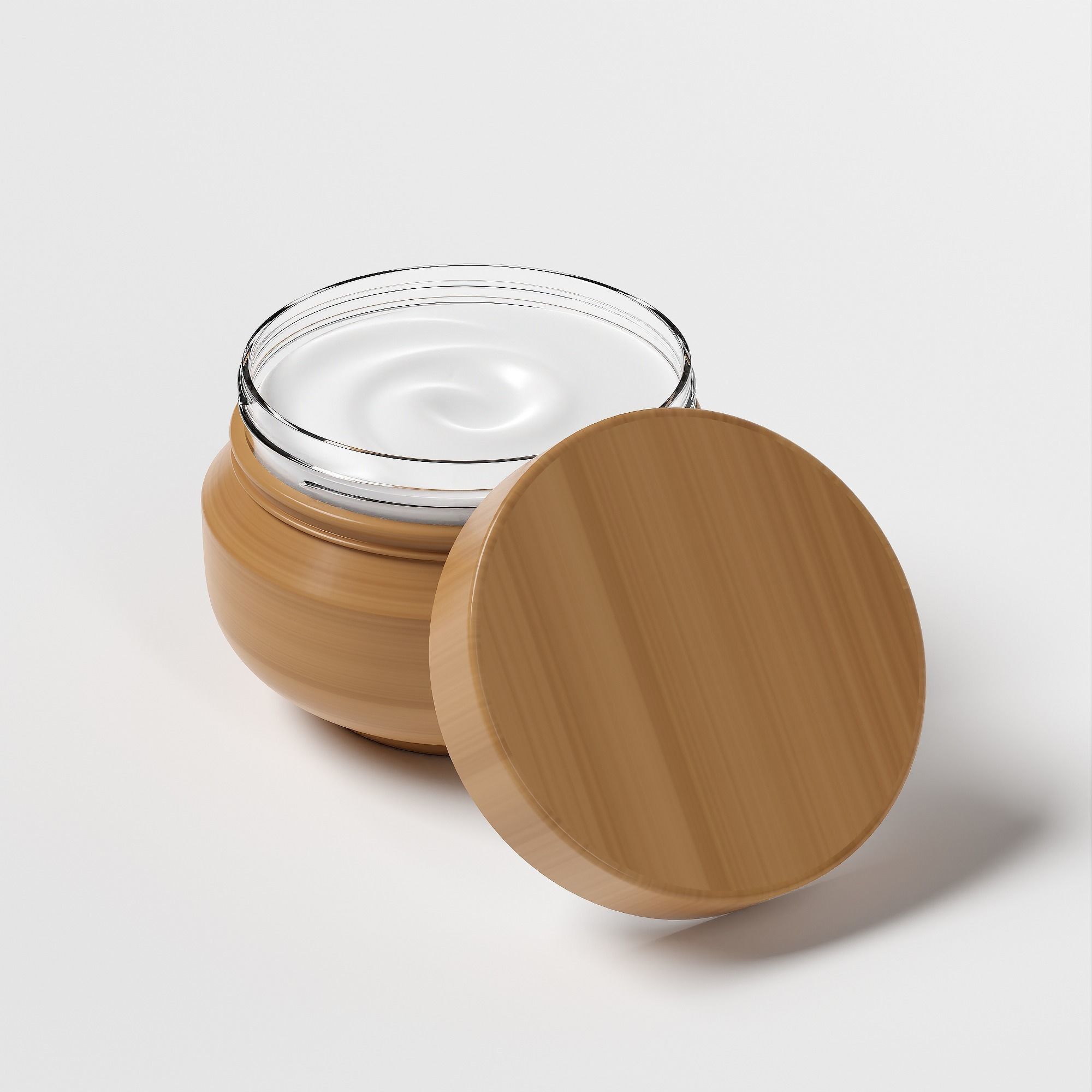 Cream Jar 50 Low-poly 3D model_4
