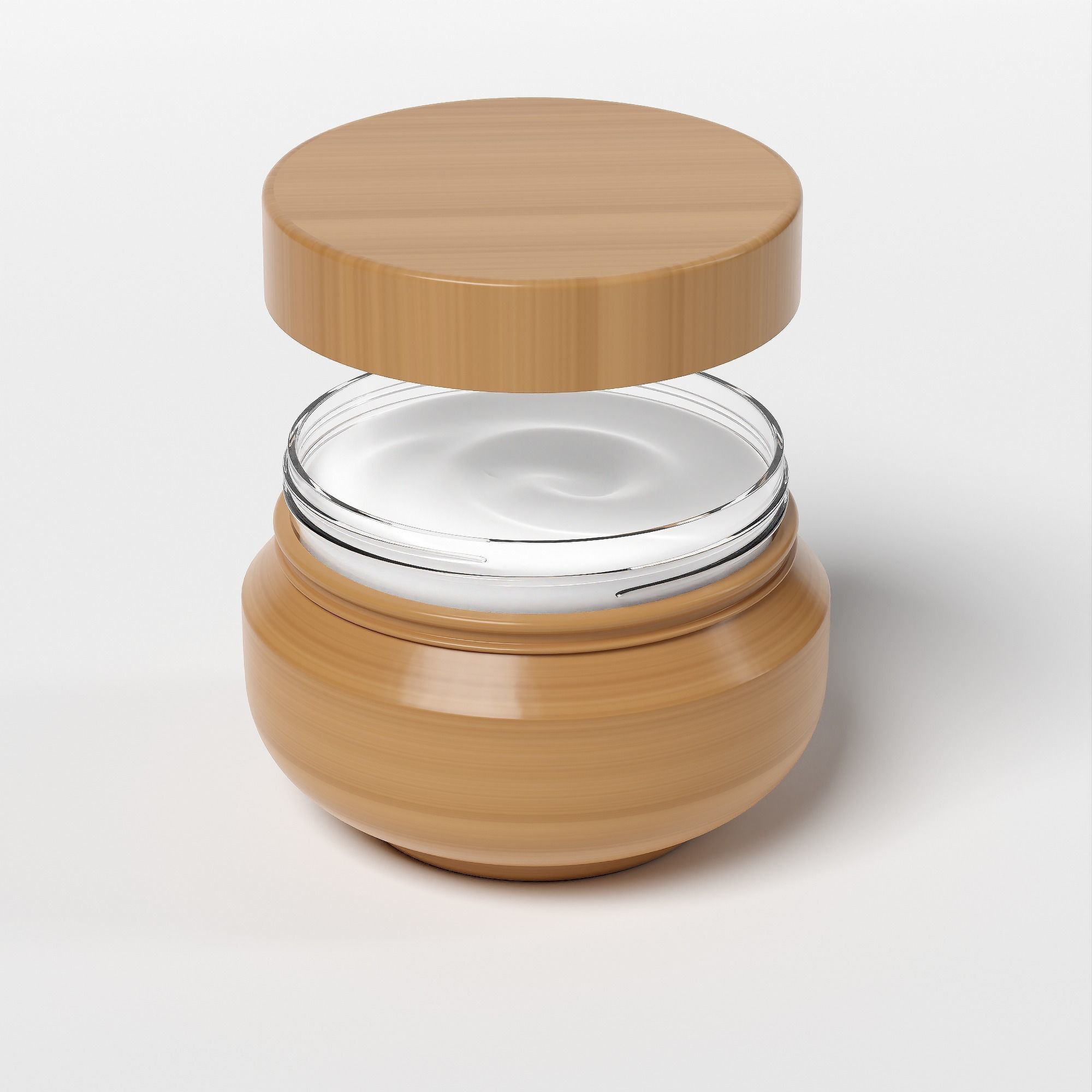 Cream Jar 50 Low-poly 3D model_2