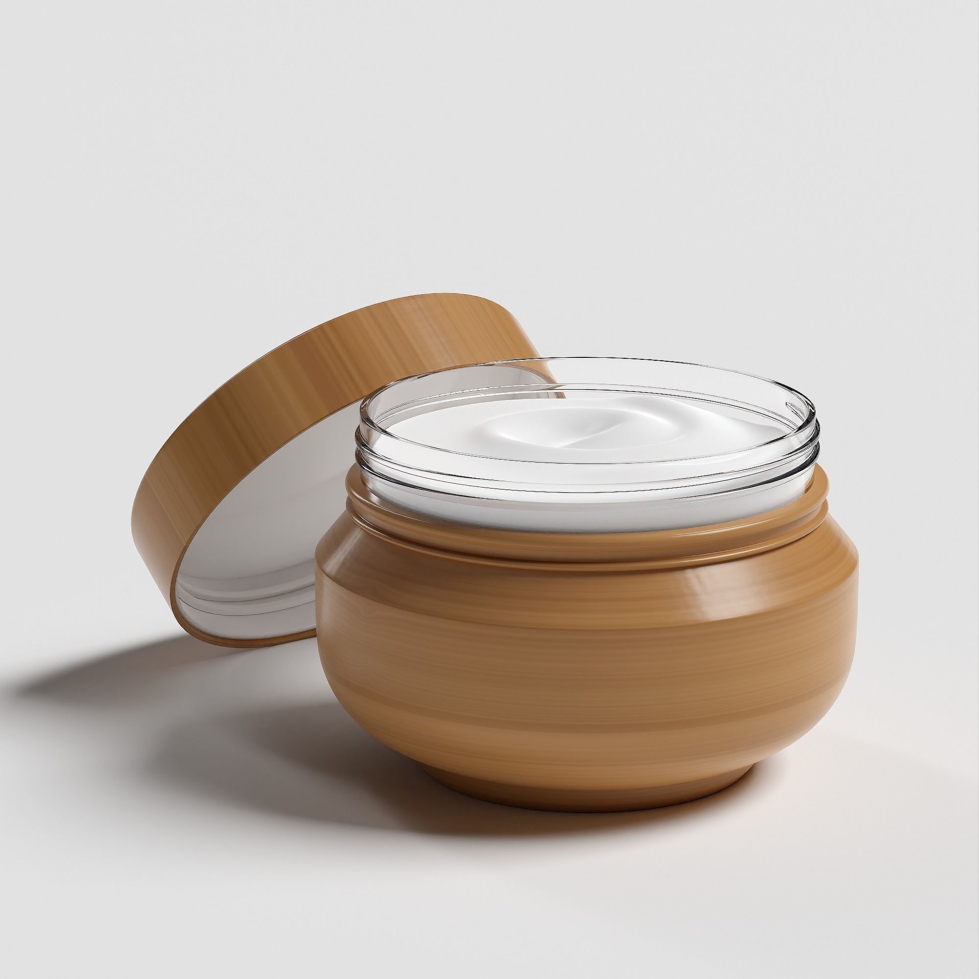 Cream Jar 50 Low-poly 3D model_6