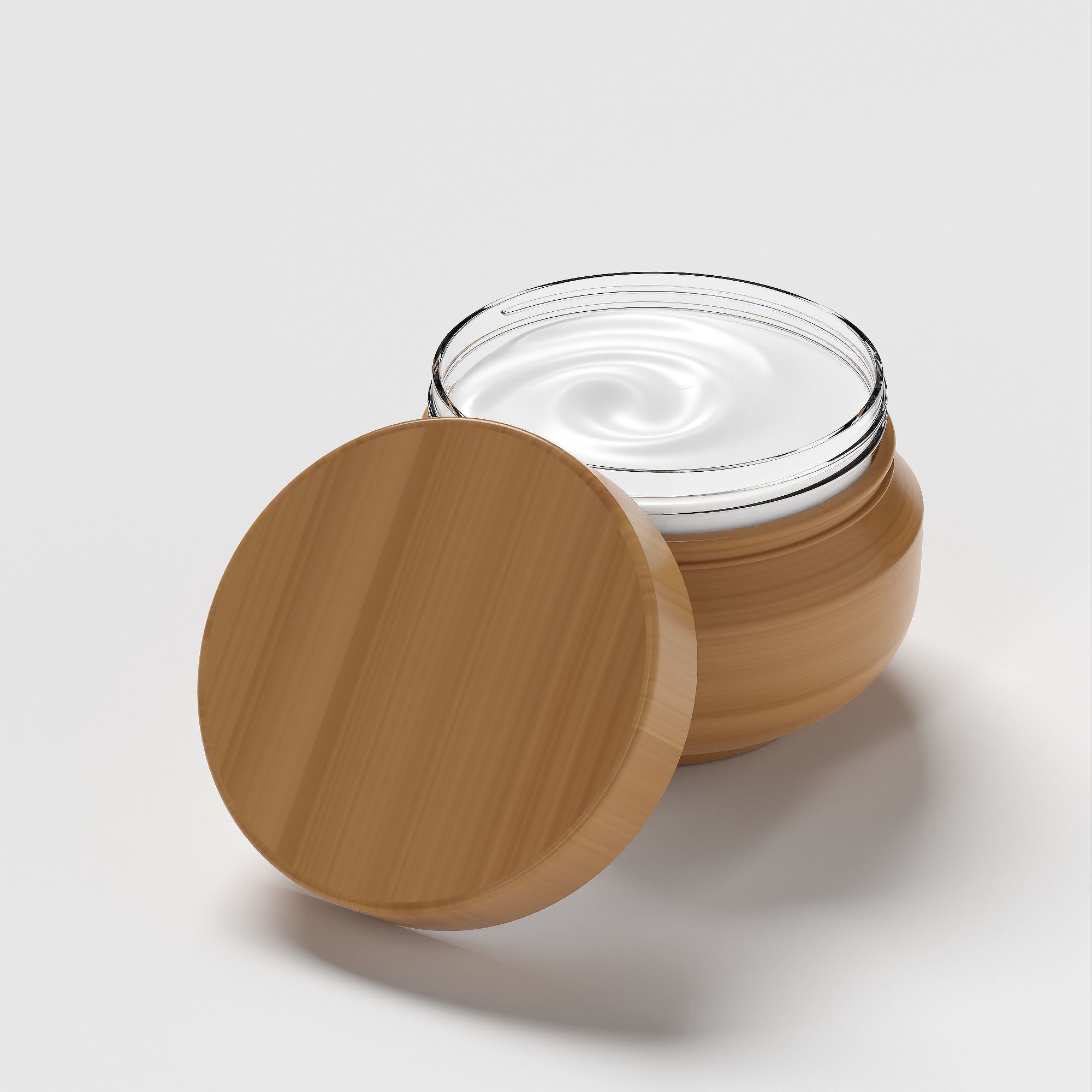 Cream Jar 50 Low-poly 3D model_7
