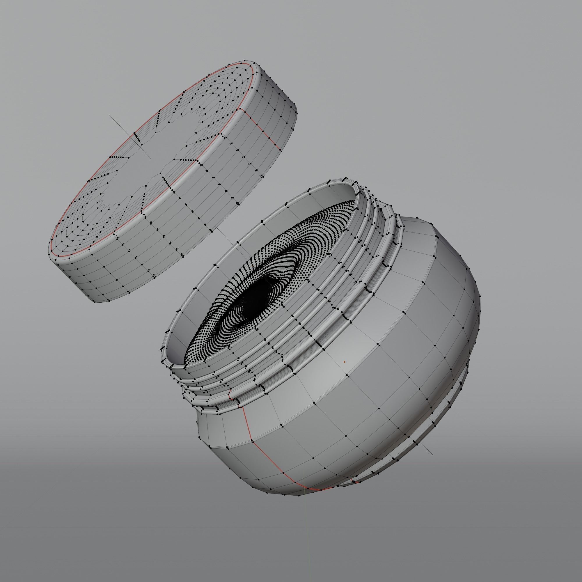 Cream Jar 50 Low-poly 3D model_11