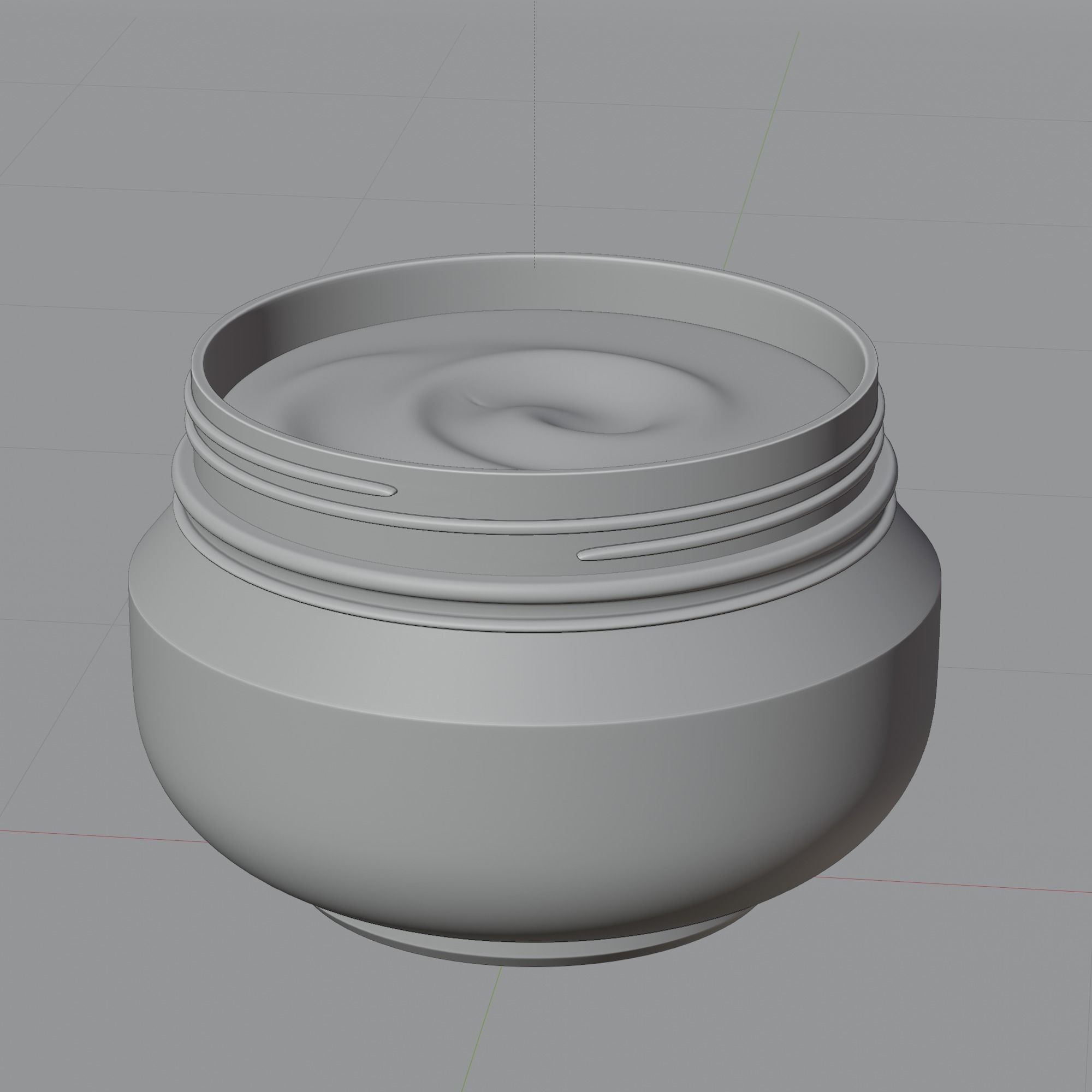 Cream Jar 50 Low-poly 3D model_14
