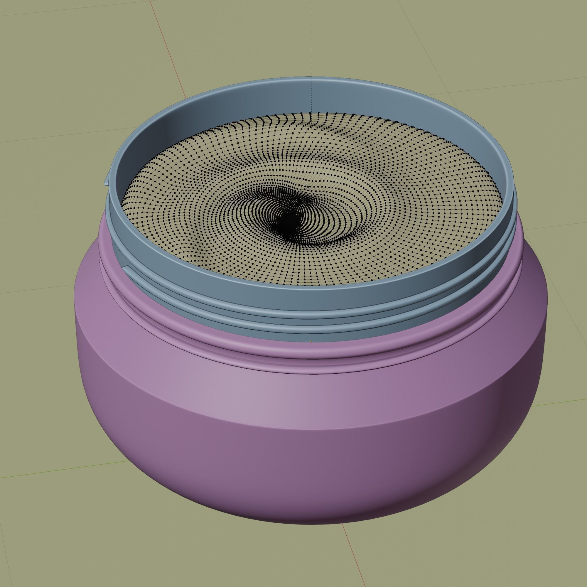 Cream Jar 50 Low-poly 3D model_10