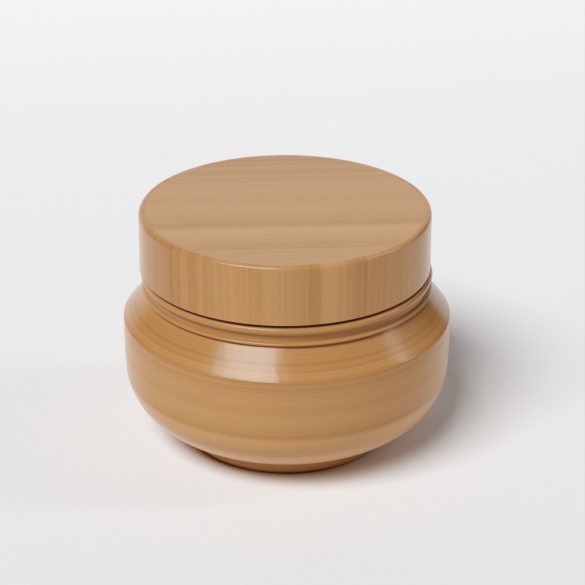 Cream Jar 50 Low-poly 3D model_1