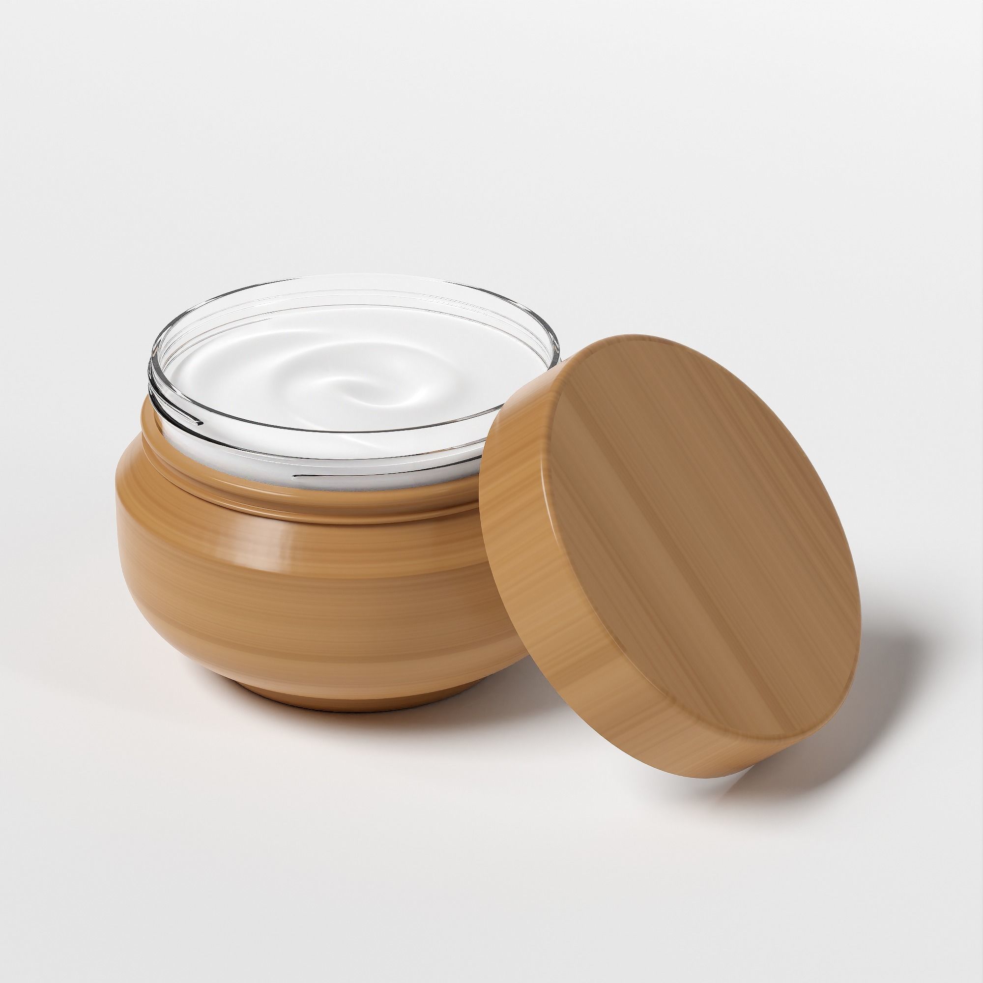 Cream Jar 50 Low-poly 3D model_3