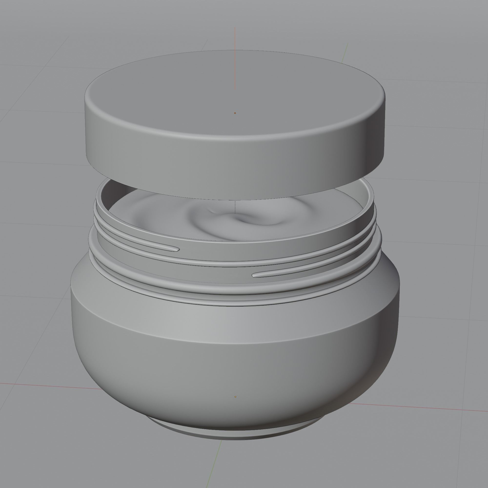 Cream Jar 50 Low-poly 3D model_12