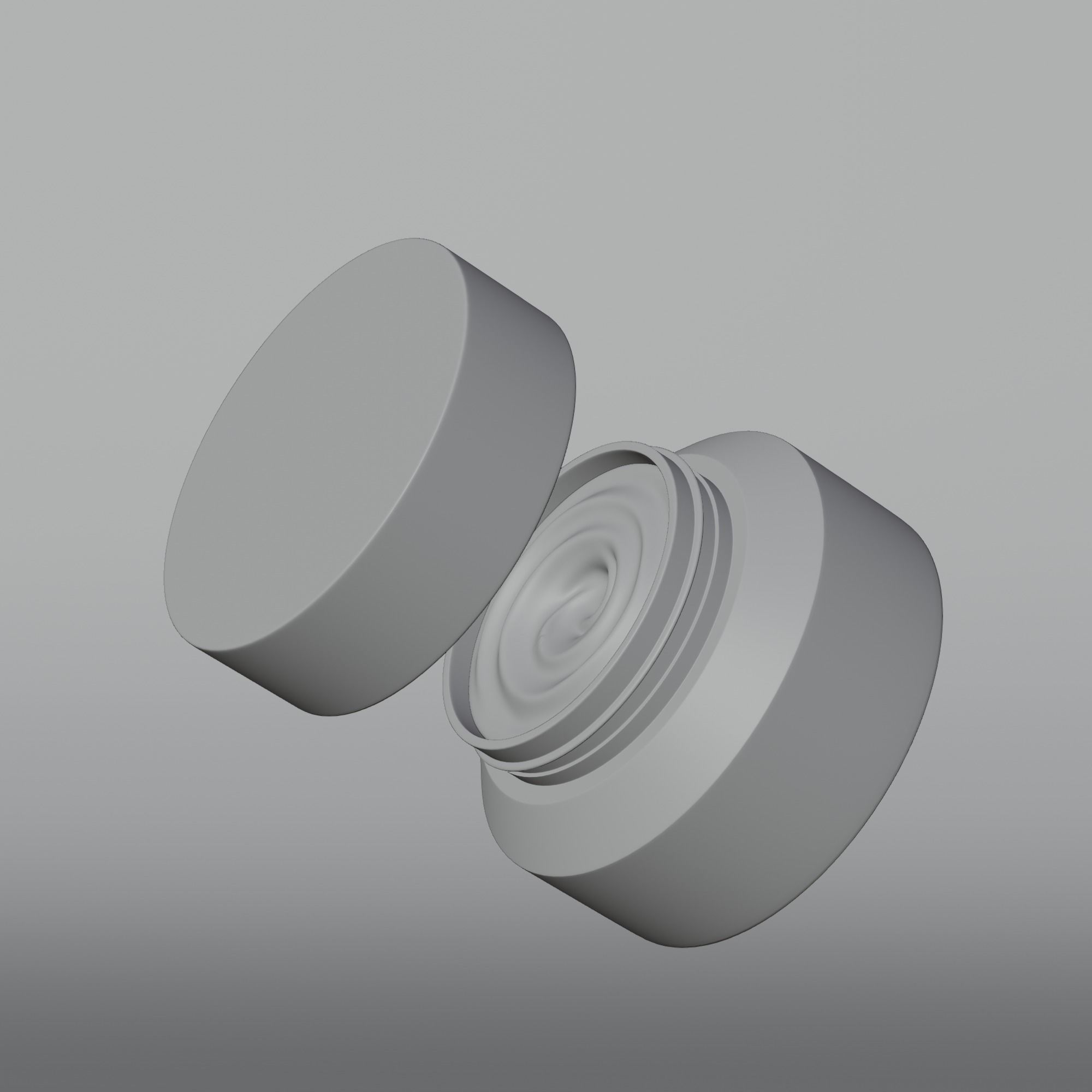 Cream Jar 48 Low-poly 3D model_13