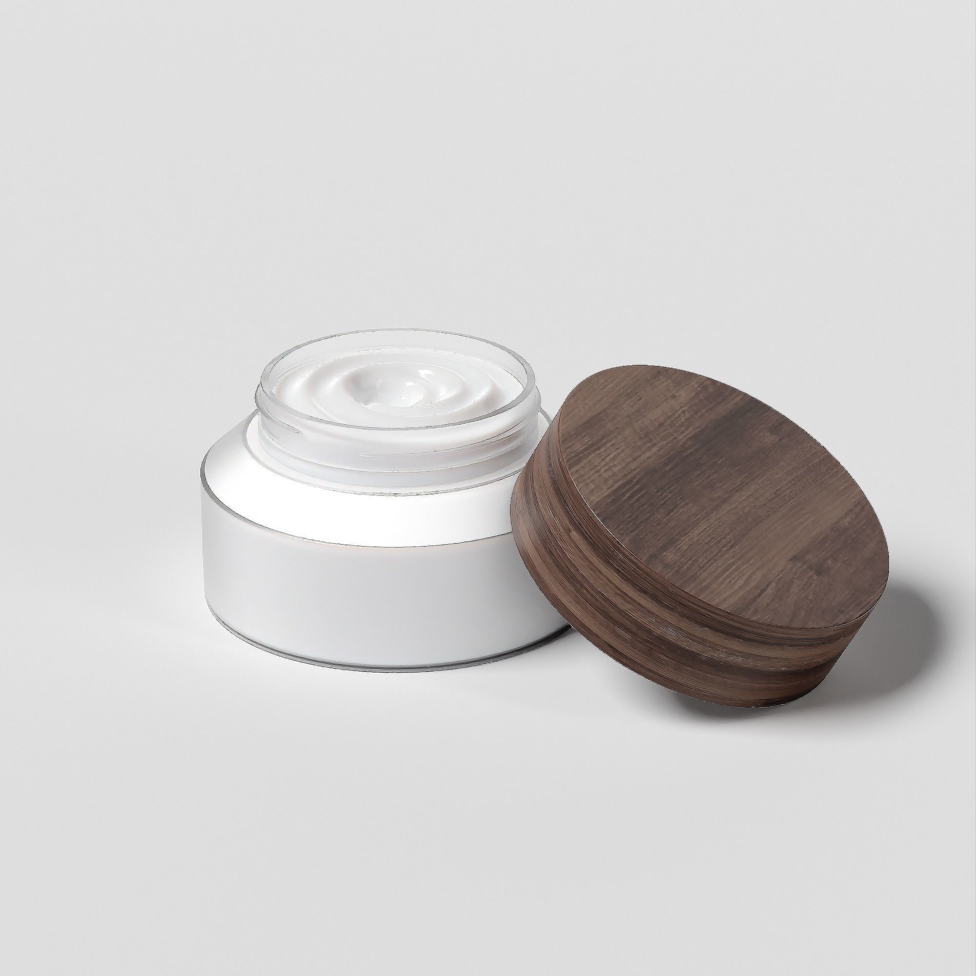 Cream Jar 48 Low-poly 3D model_4