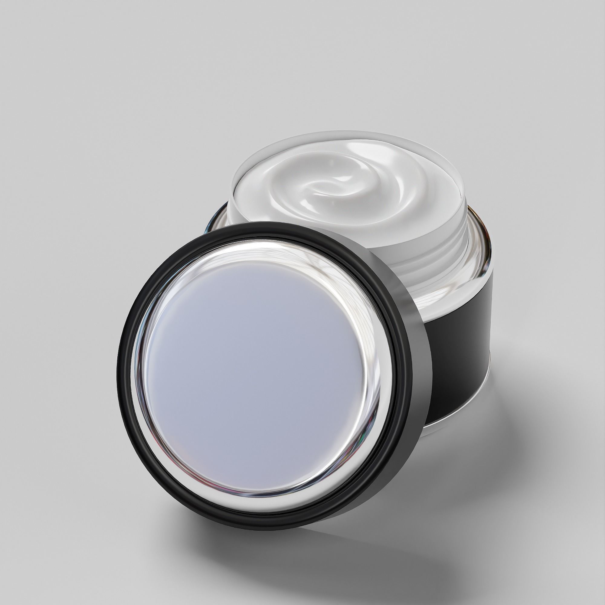 Cream Jar 45 Low-poly 3D model_5