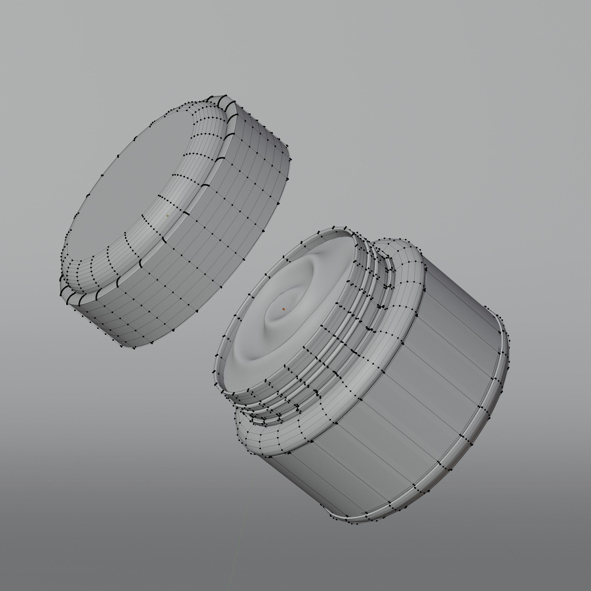 Cream Jar 45 Low-poly 3D model_8