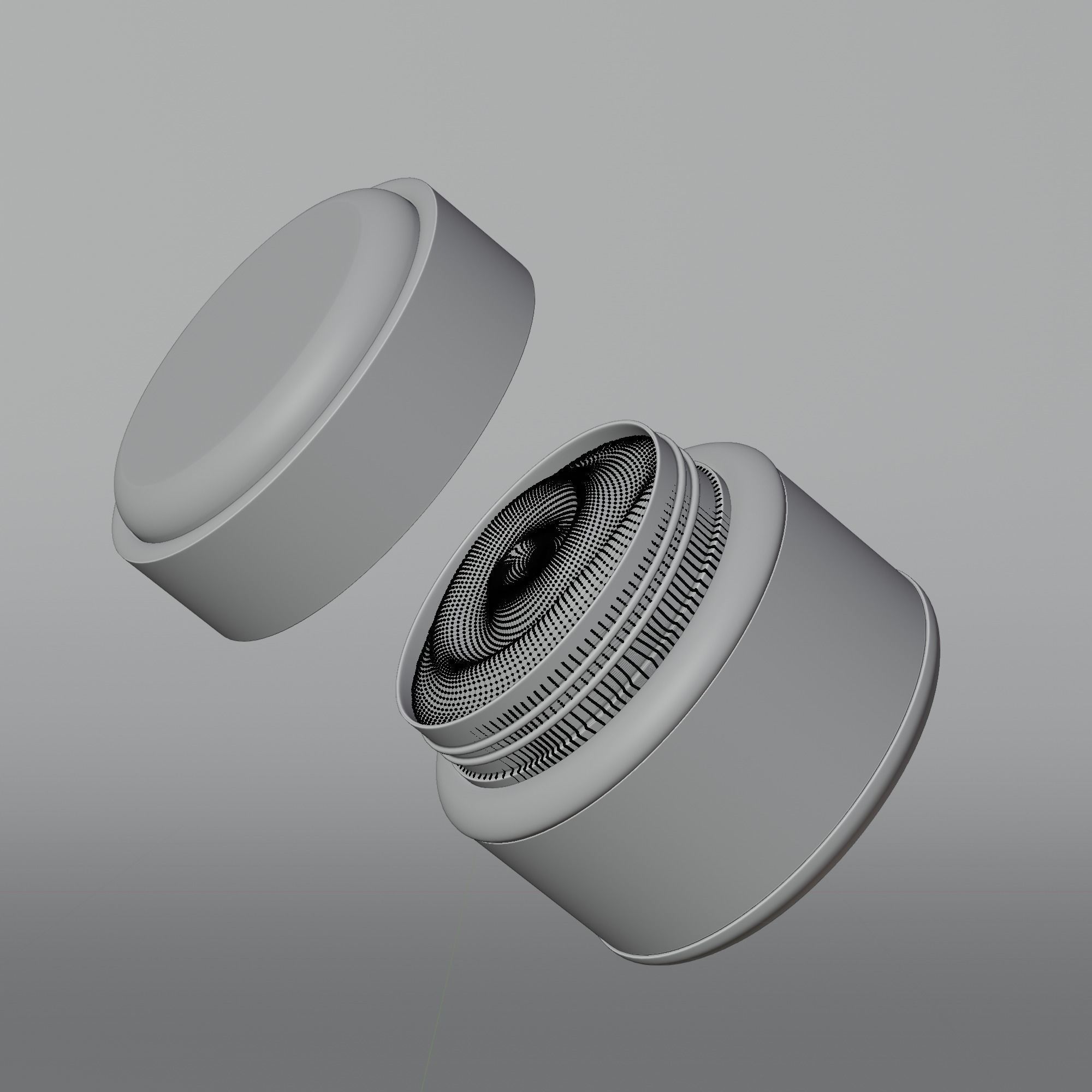 Cream Jar 45 Low-poly 3D model_9