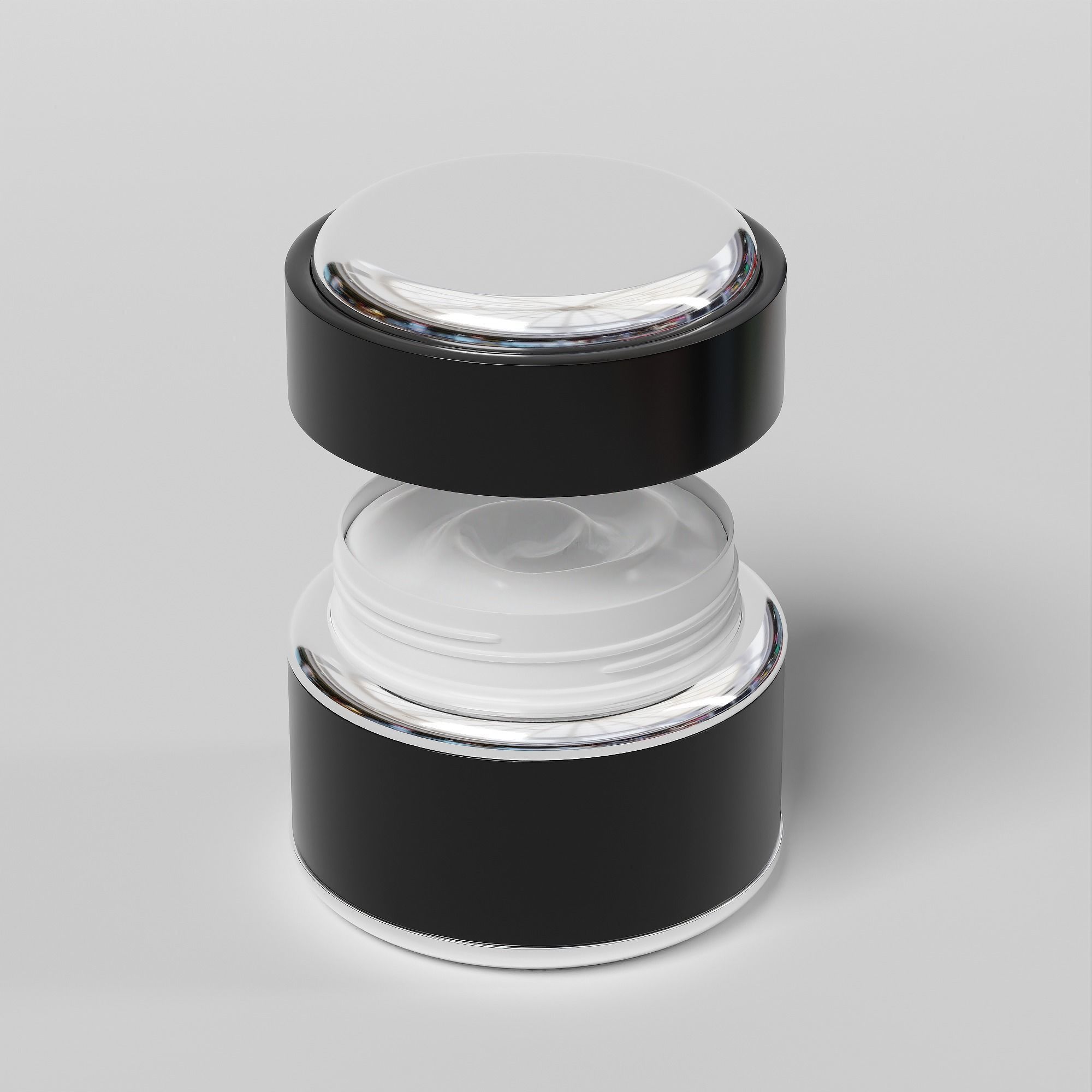Cream Jar 45 Low-poly 3D model_1