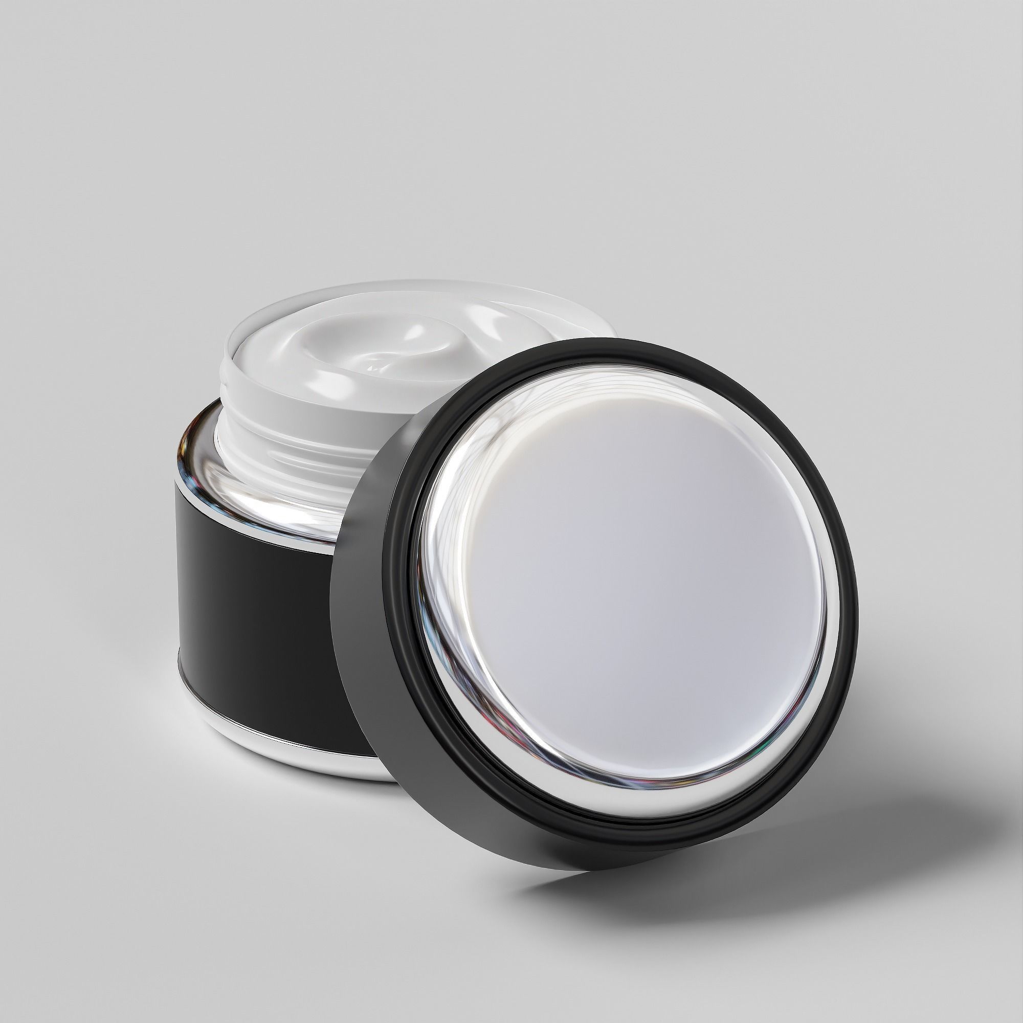 Cream Jar 45 Low-poly 3D model_4