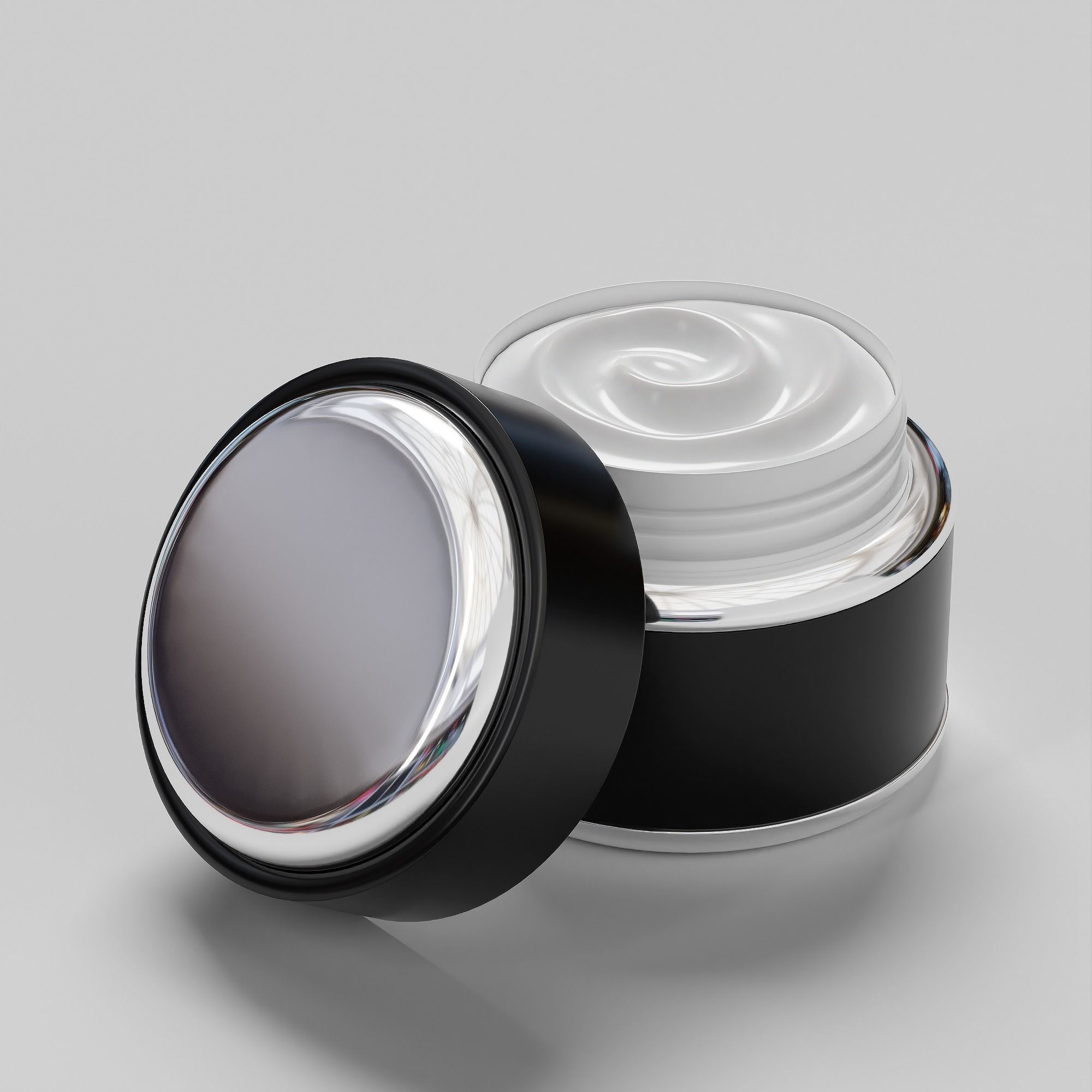 Cream Jar 45 Low-poly 3D model_6