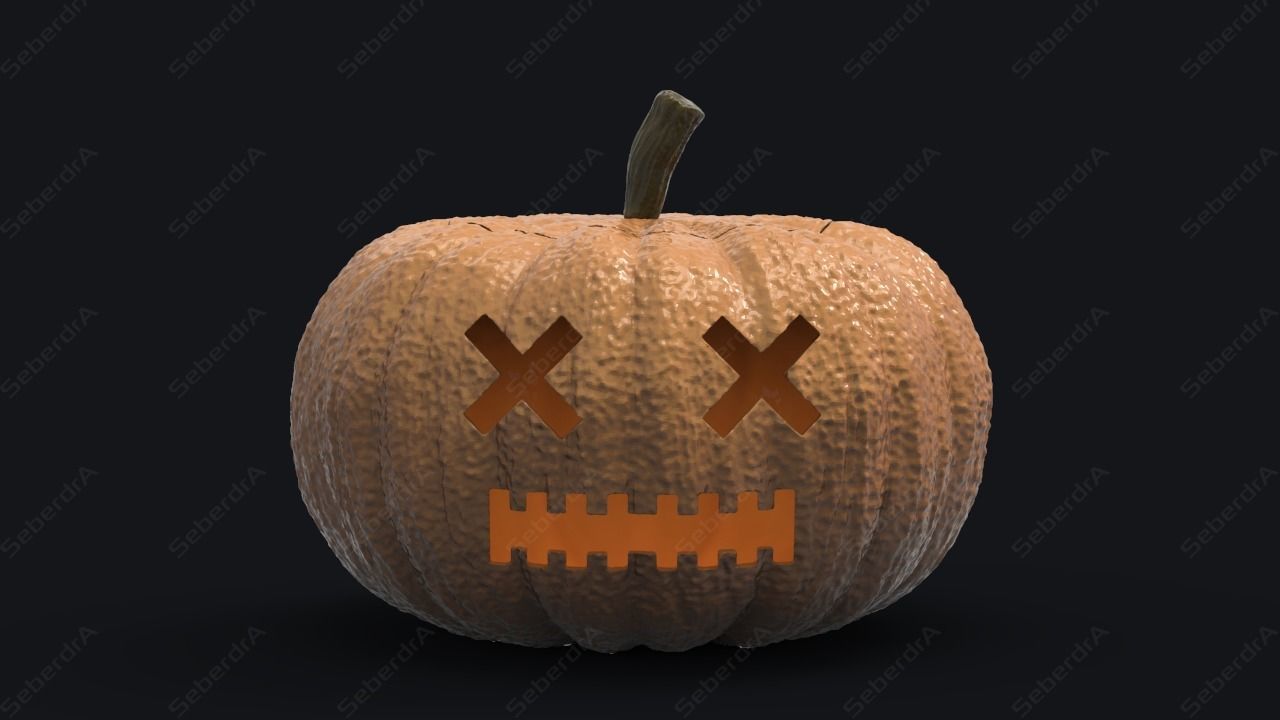 HALLOWEEN PUMPKIN SET 3D print model_4