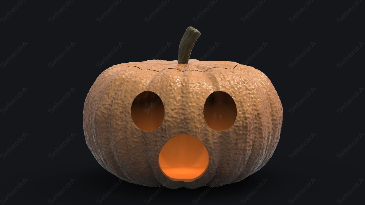 HALLOWEEN PUMPKIN SET 3D print model_2