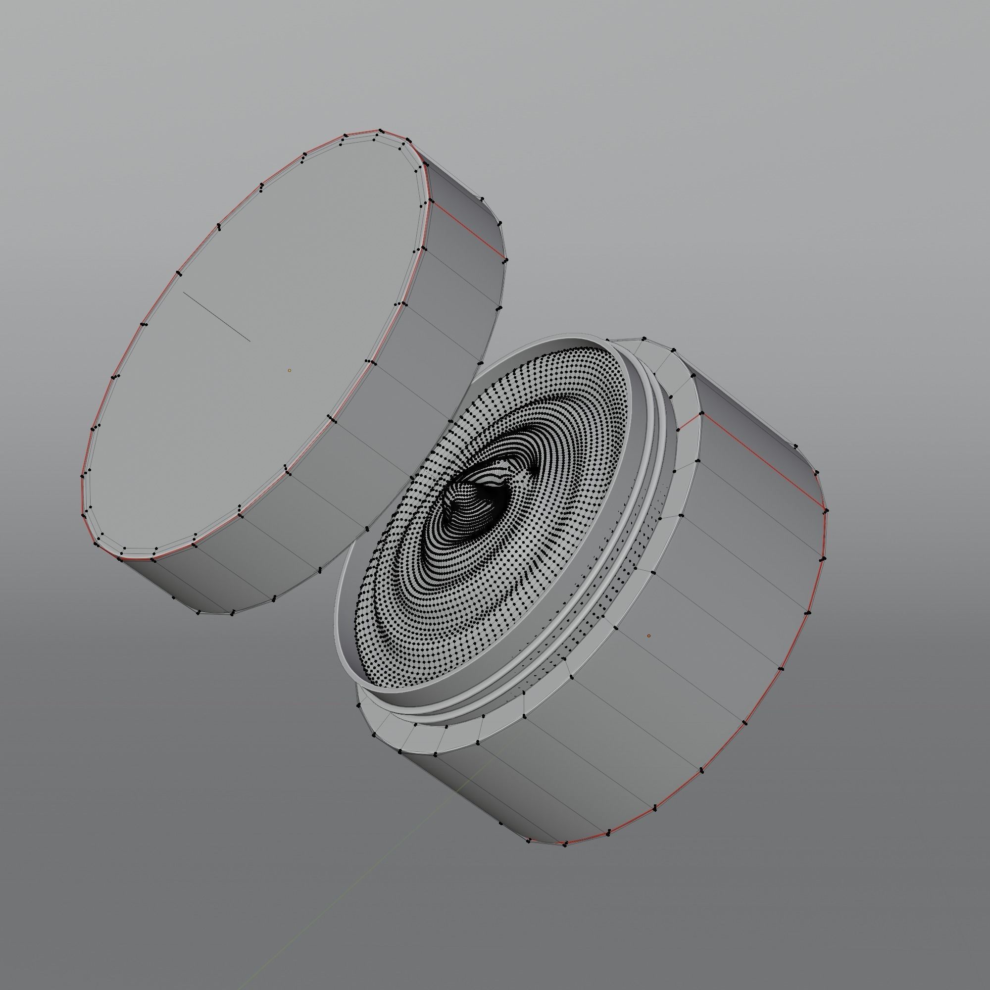 Cream Jar 42 Low-poly 3D model_9