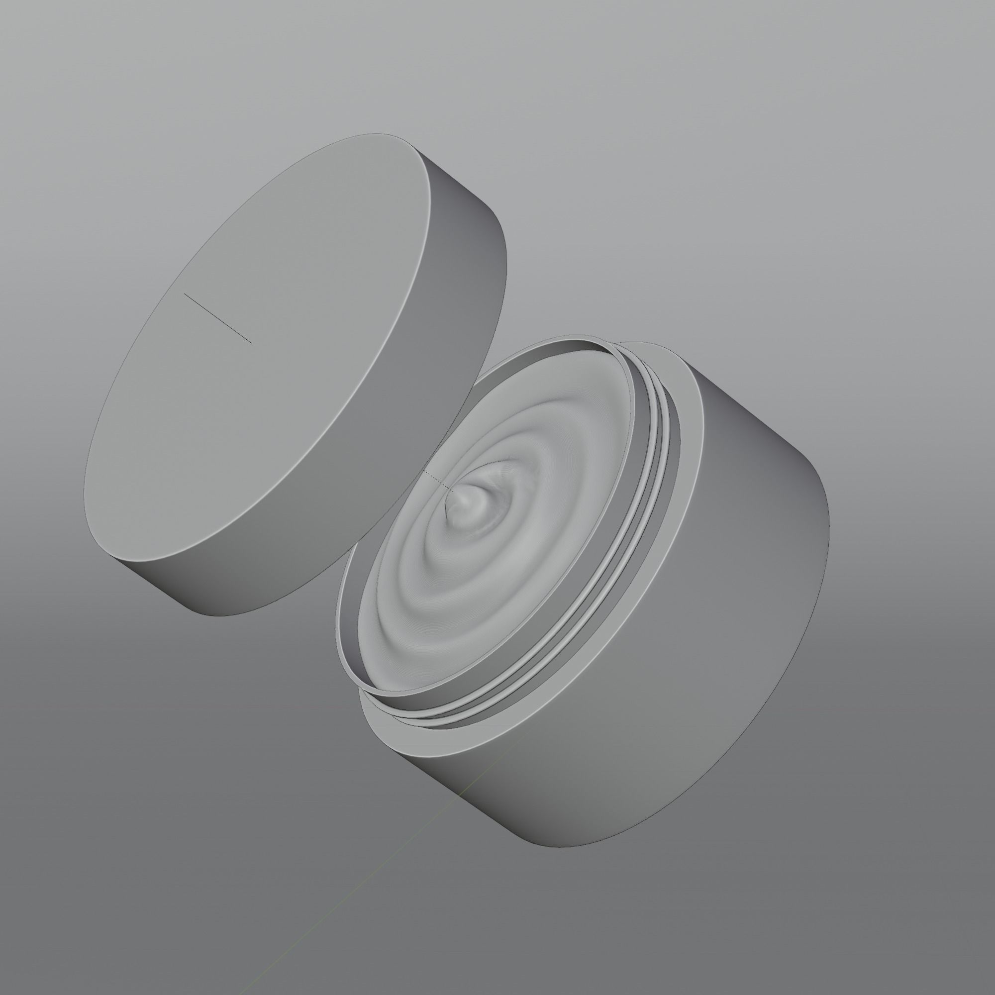 Cream Jar 42 Low-poly 3D model_8