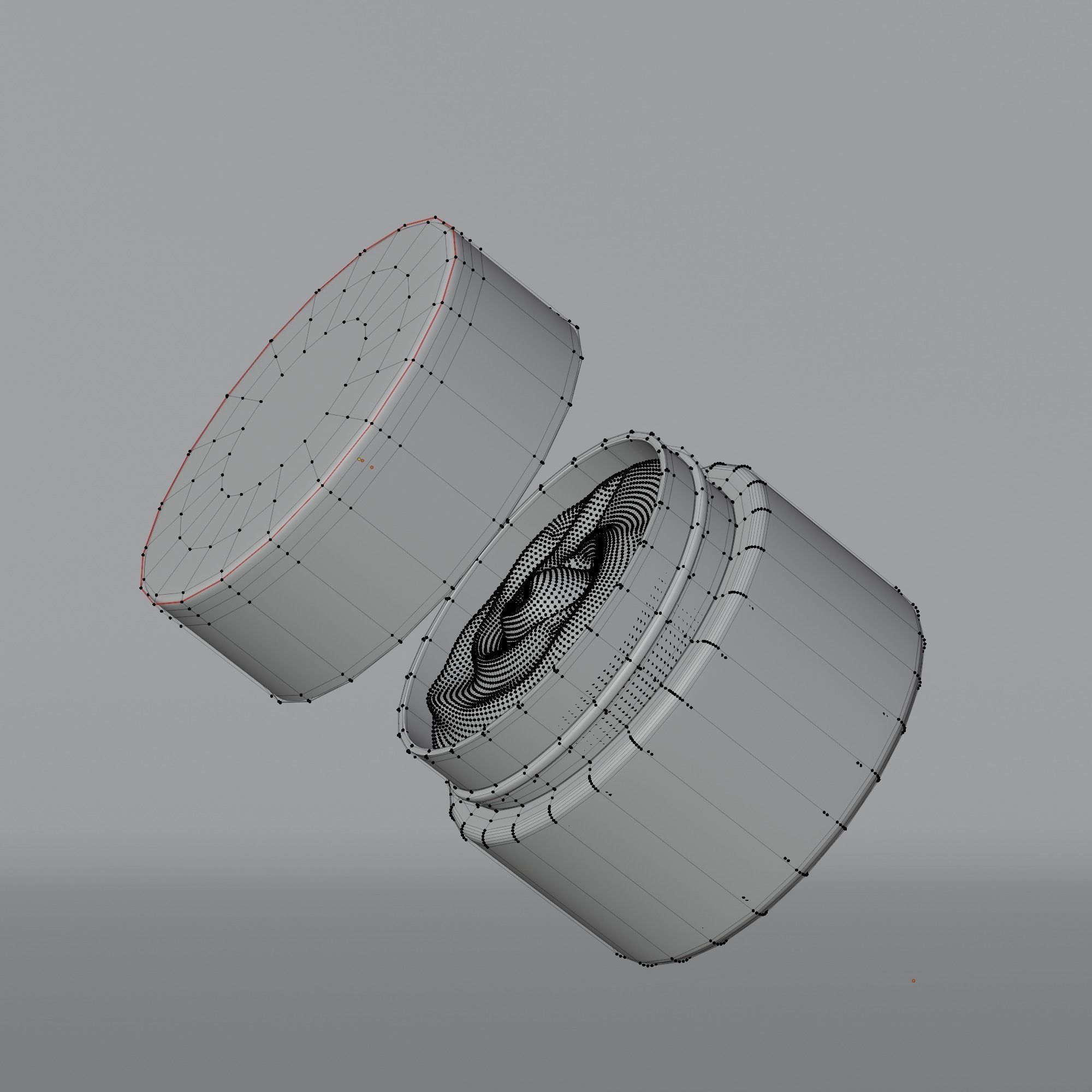 Cream Jar 37 Low-poly 3D model_9